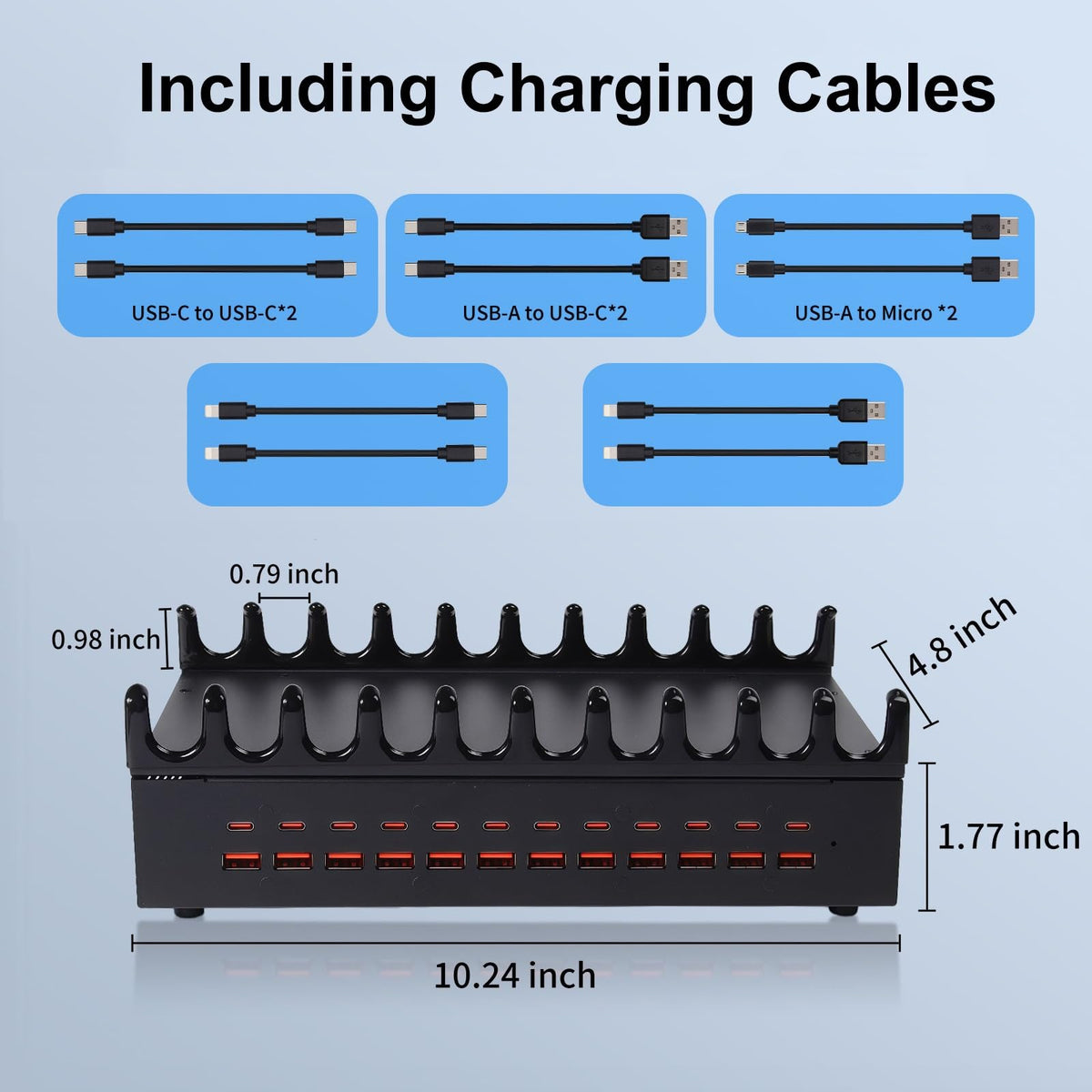 24 Ports 300W Charging Station for Multiple Devices with 10 - Yoodarmx Official Imagery - 8
