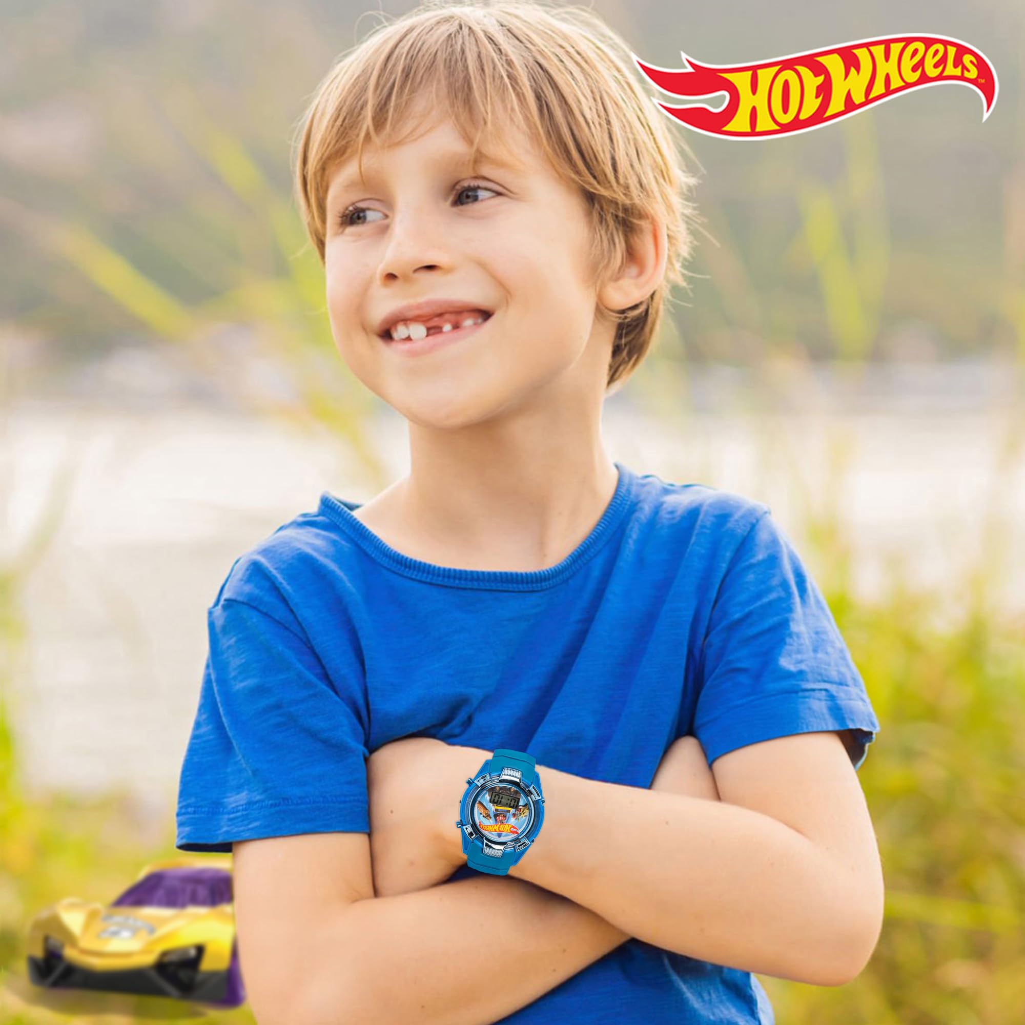 Accutime Hot Wheels Kids Watch – Light-Up LCD Display, Adjustable Comf - View 4