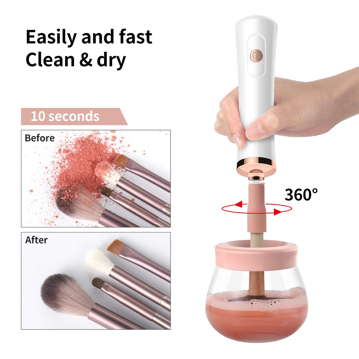 Senbowe Makeup Brush Cleaner and Large Cotton Floral Makeup - senbowe Official Imagery - 4