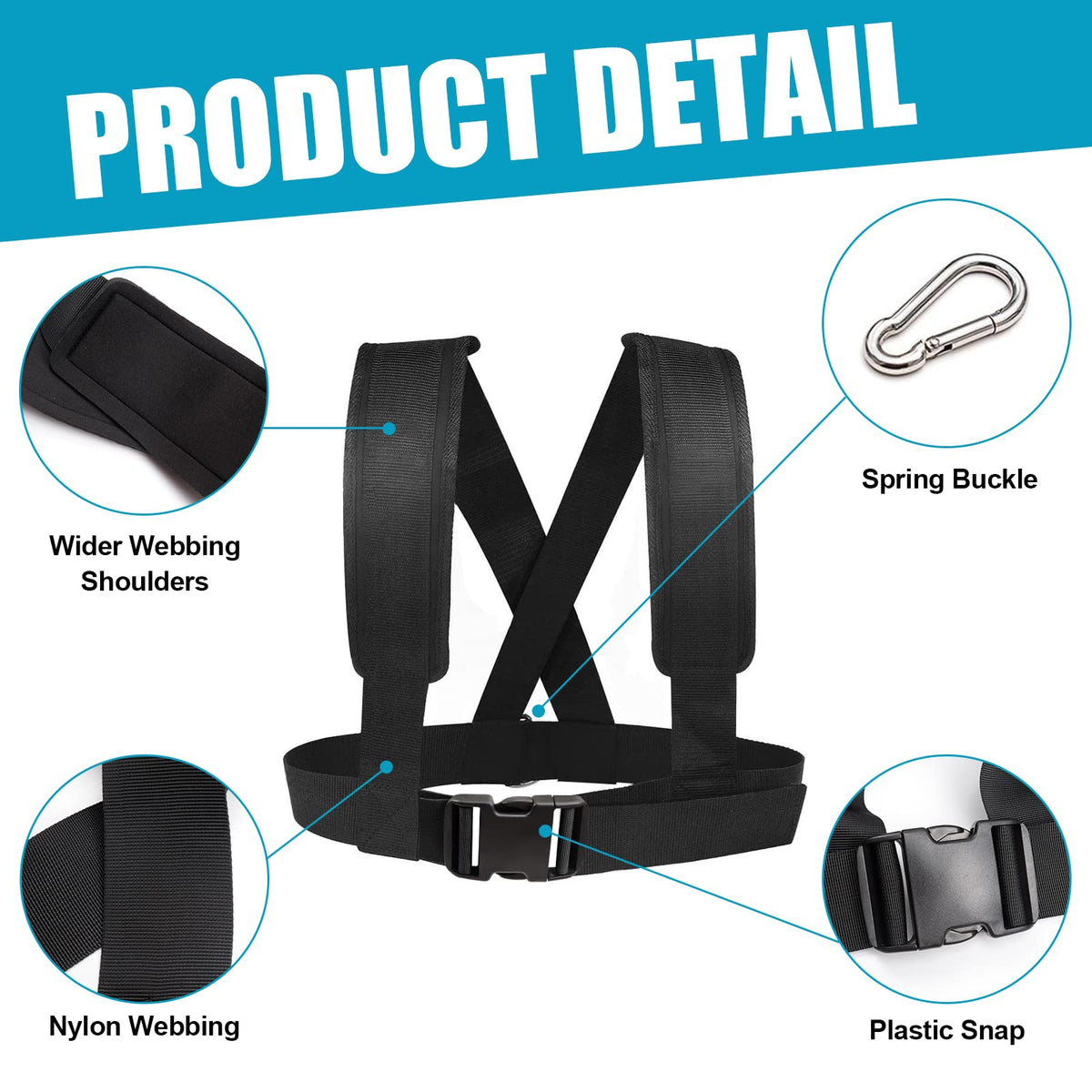 Sled Harness Workout Resistance and Assistance Trainer - YNXing Official Imagery - 4