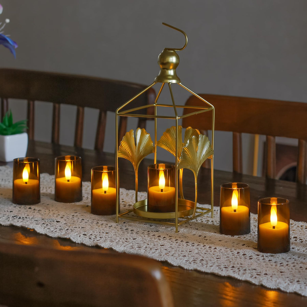 Rechargeable Acrylic Flameless Votive Candles with Timer - Wroxipel Official Imagery - 3