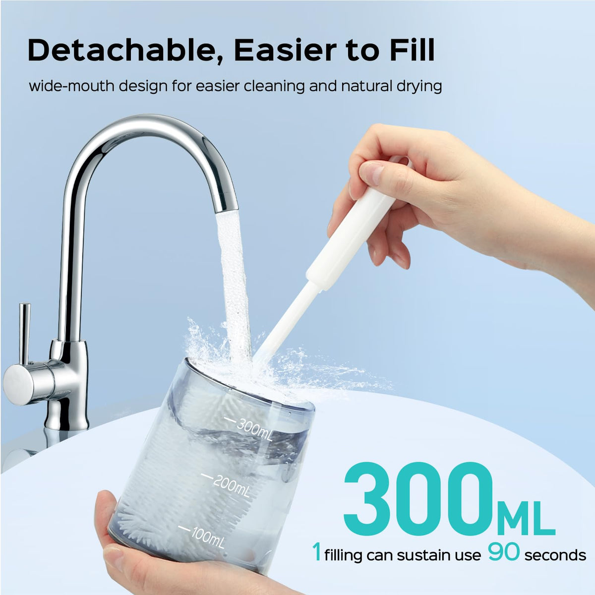 COSLUS C30 Water Dental Flosser Pick for Teeth 300ML Larger - COSLUS Official Imagery - 7