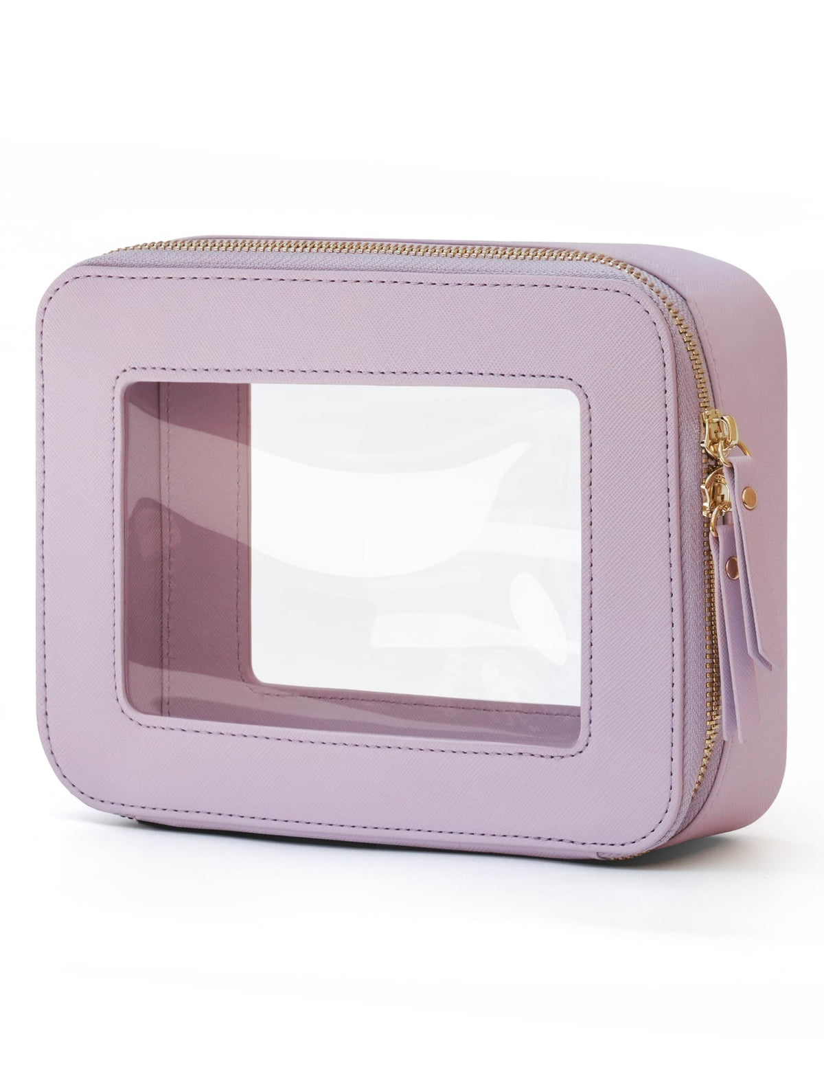 Clear Makeup Bag with Zipper Women Travel Toilrty Bag Purple - Popvibe Official Imagery - 2