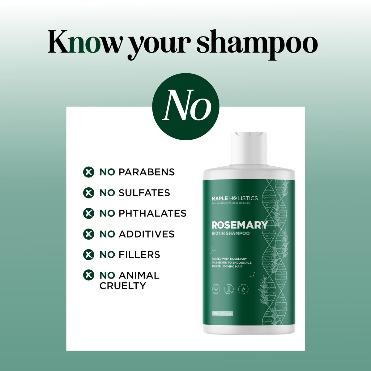 Volumizing Biotin and Rosemary Shampoo - Maple Holistics Official Imagery - 6