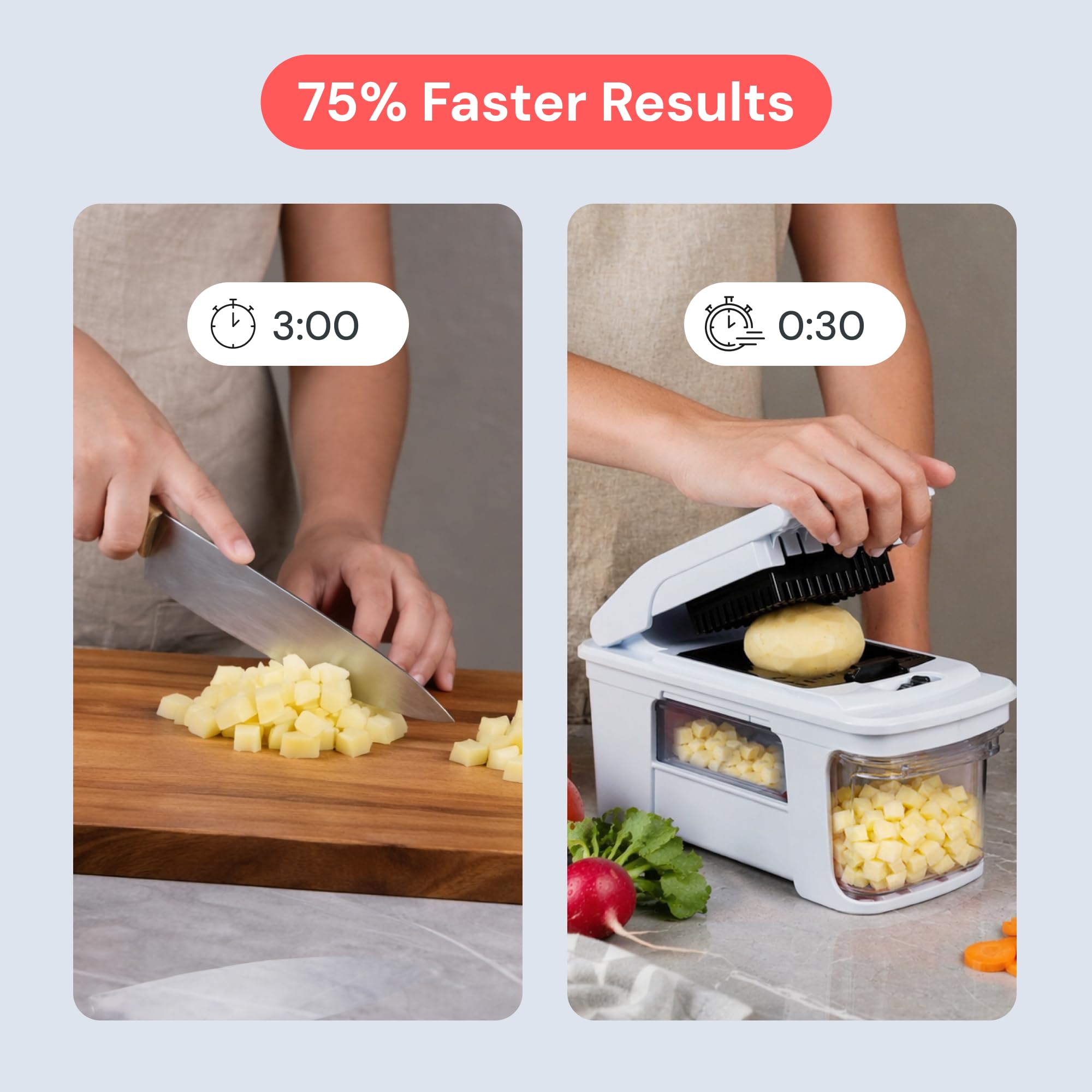 Fullstar Pro XL Vegetable Chopper & Mandoline Slicer w Pull-Out C by fullstar - Angle View 7