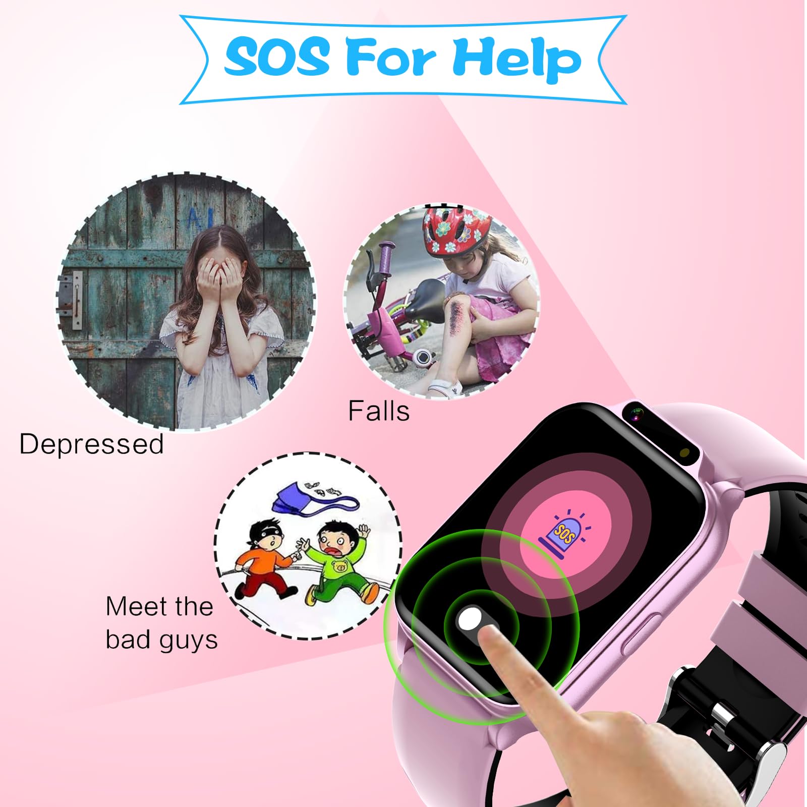 Monowul Smart Watch for Kids, 1.85" Fitness Tracker with Heart Rate, S - View 8