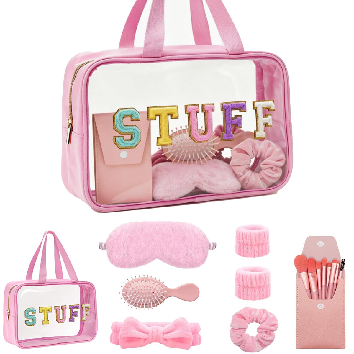 Makeup Gift Set for Beginners with Bag Brushes Comb Headband - wepgjwmao Official Imagery - 2
