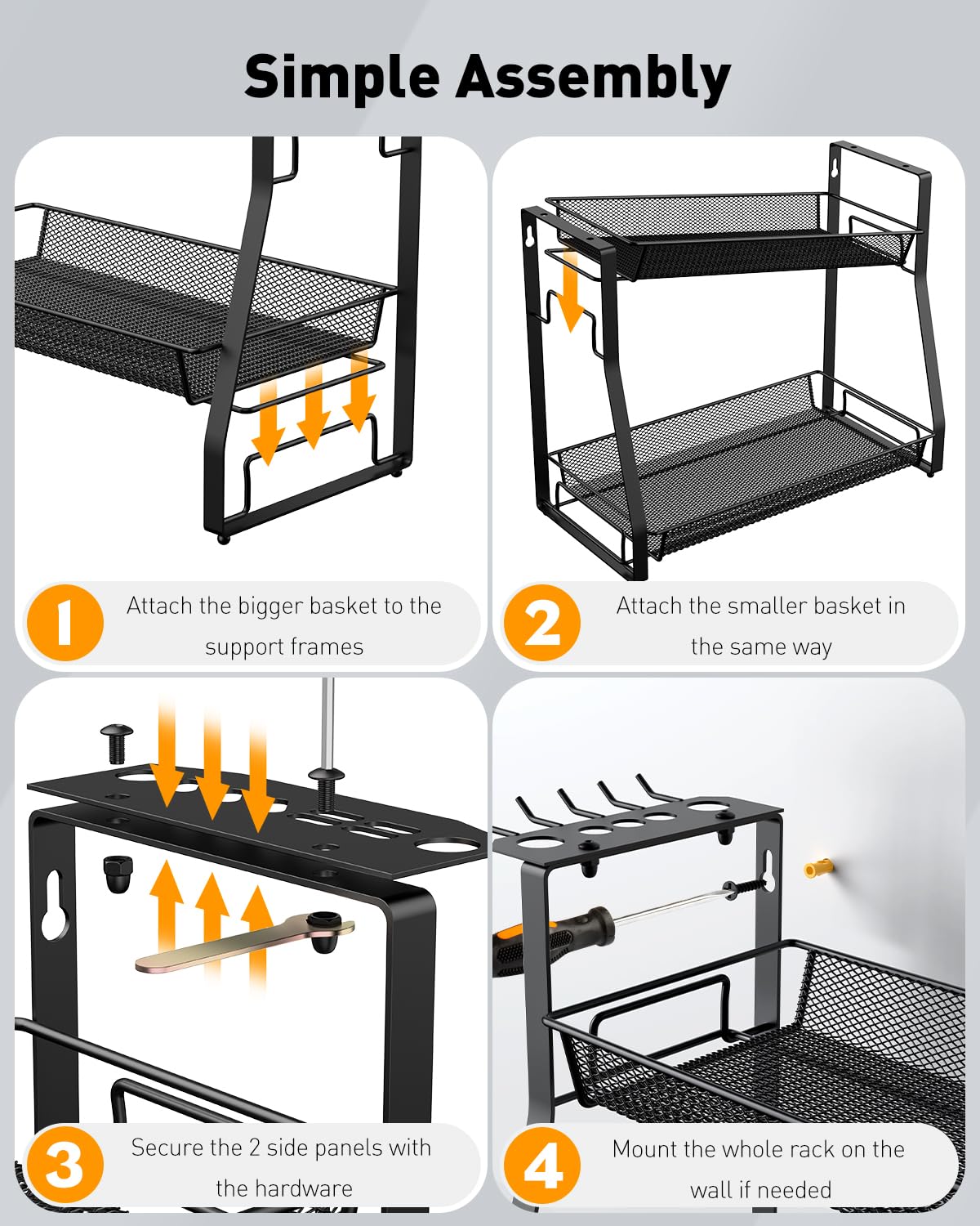 Pawfly Aquarium Tool Organizer Detachable Metal Fish Tank - Pawfly Official Imagery - 5