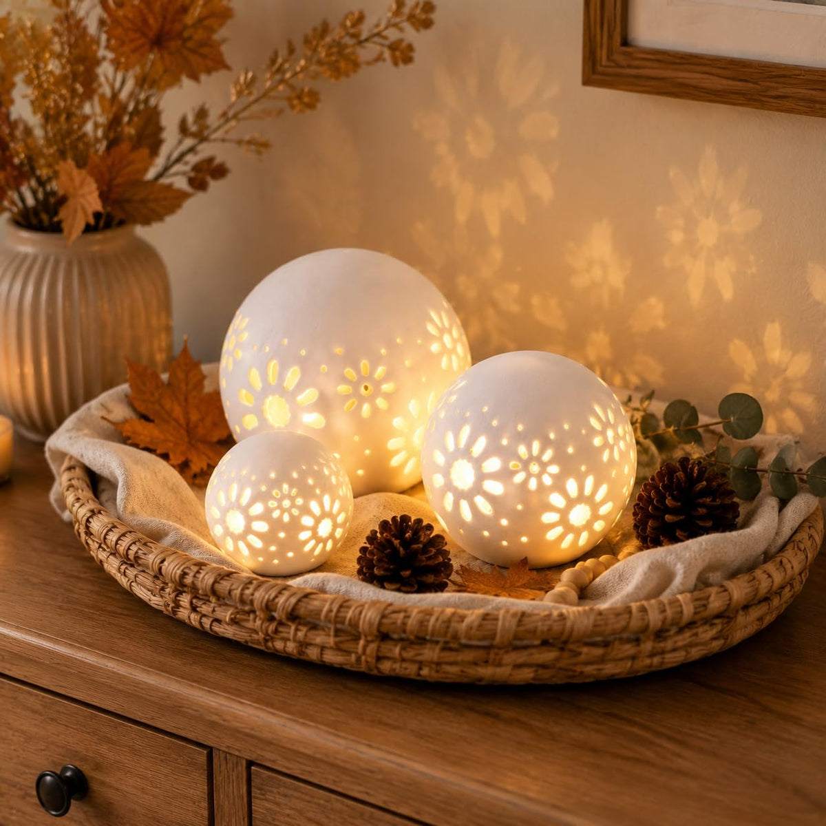 JHY DESIGN Set of 3 Ceramic Decorative Lamp 5 H Battery - JHY DESIGN Official Imagery - 1
