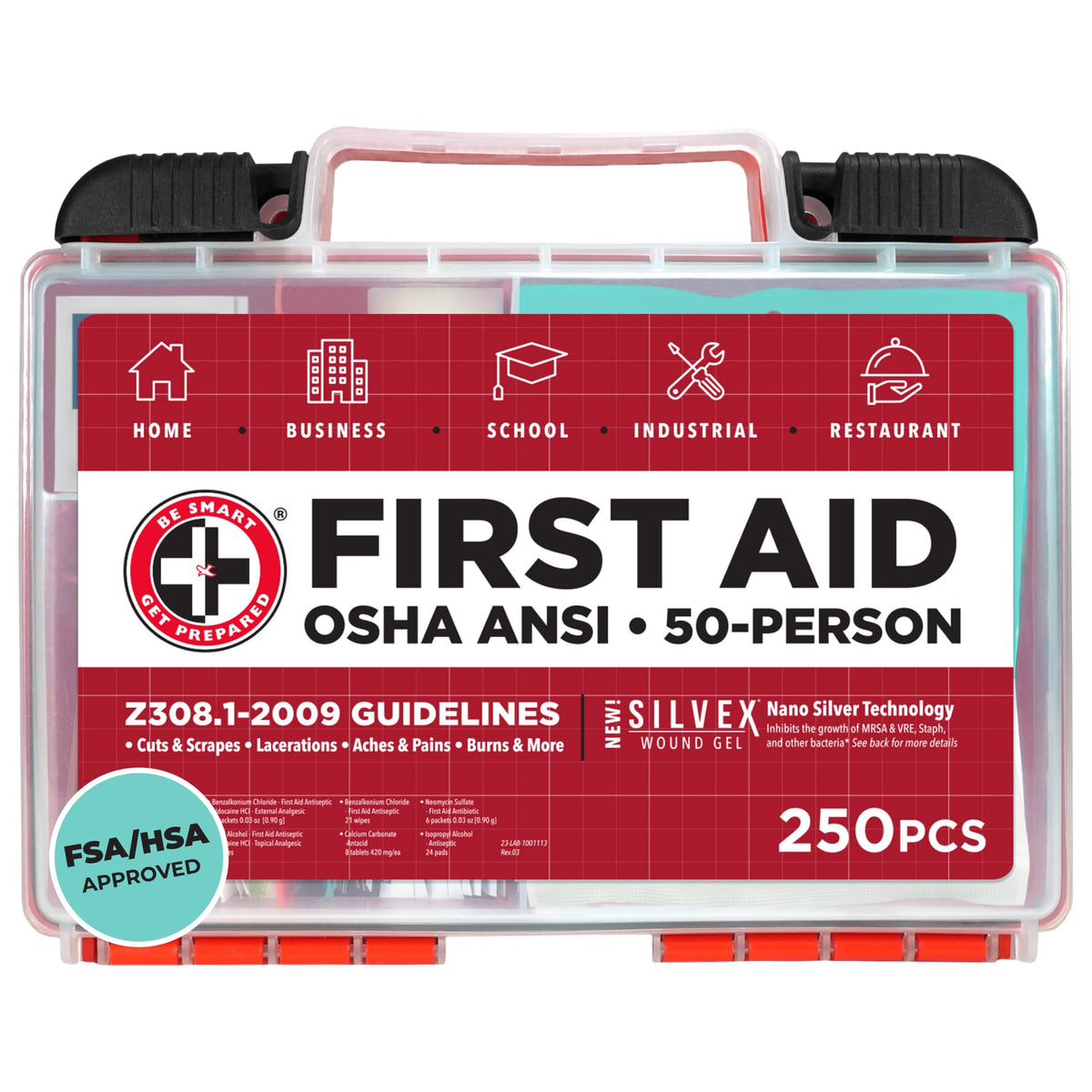 Be Smart Get Prepared OSHA ANSI First Aid Kit - Be Smart Get Prepared Official Imagery - 1