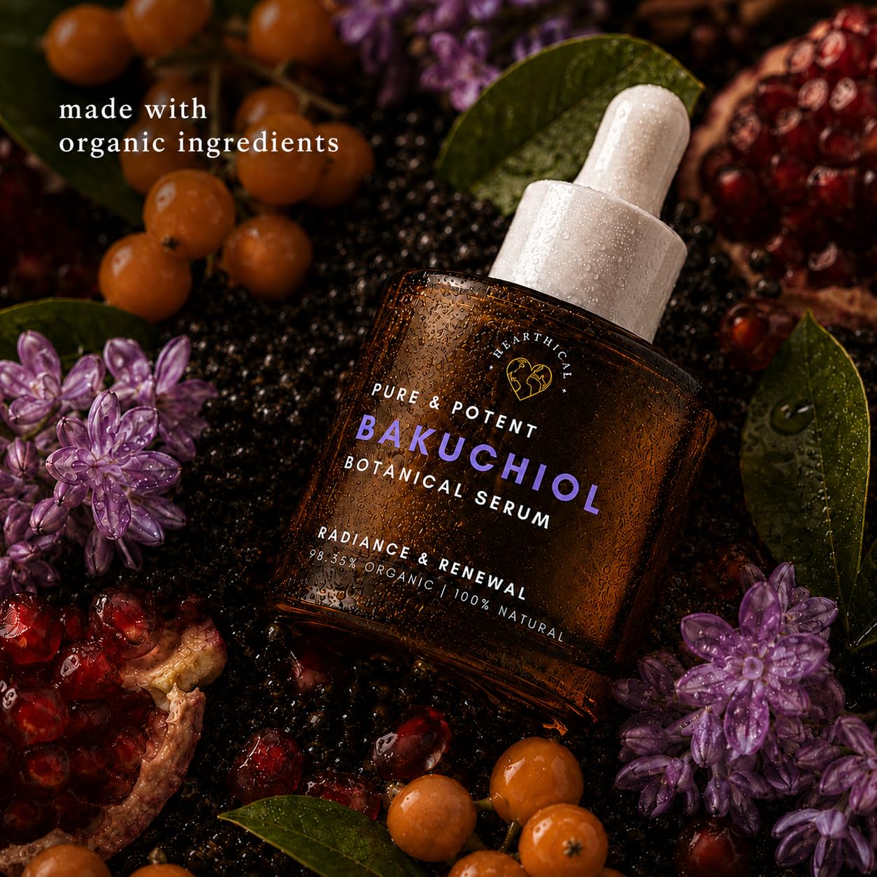 Hearthical Organic Bakuchiol Serum For Face With Sea Buckthorn - Natural - Hearthical Official Product View 4