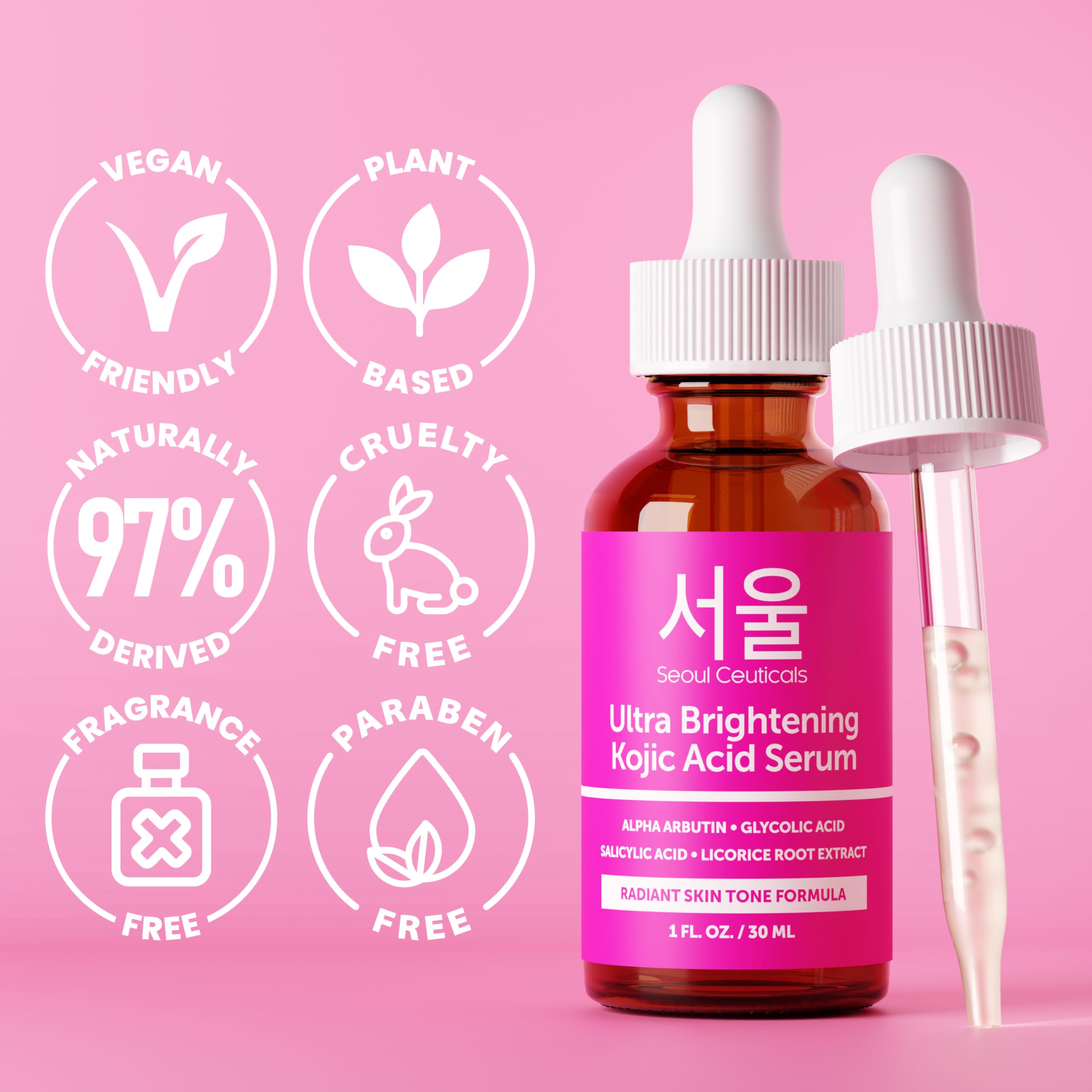SeoulCeuticals Korean Skin Care Kojic Acid Serum Dark Spot - SeoulCeuticals