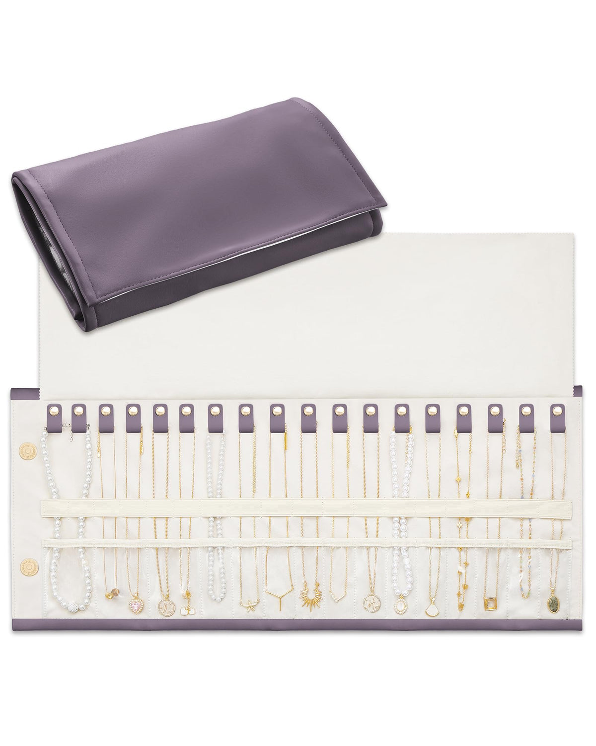 Lolalet Travel Necklace Organizer Foldable Jewelry Case - Lolalet Official Imagery - 1