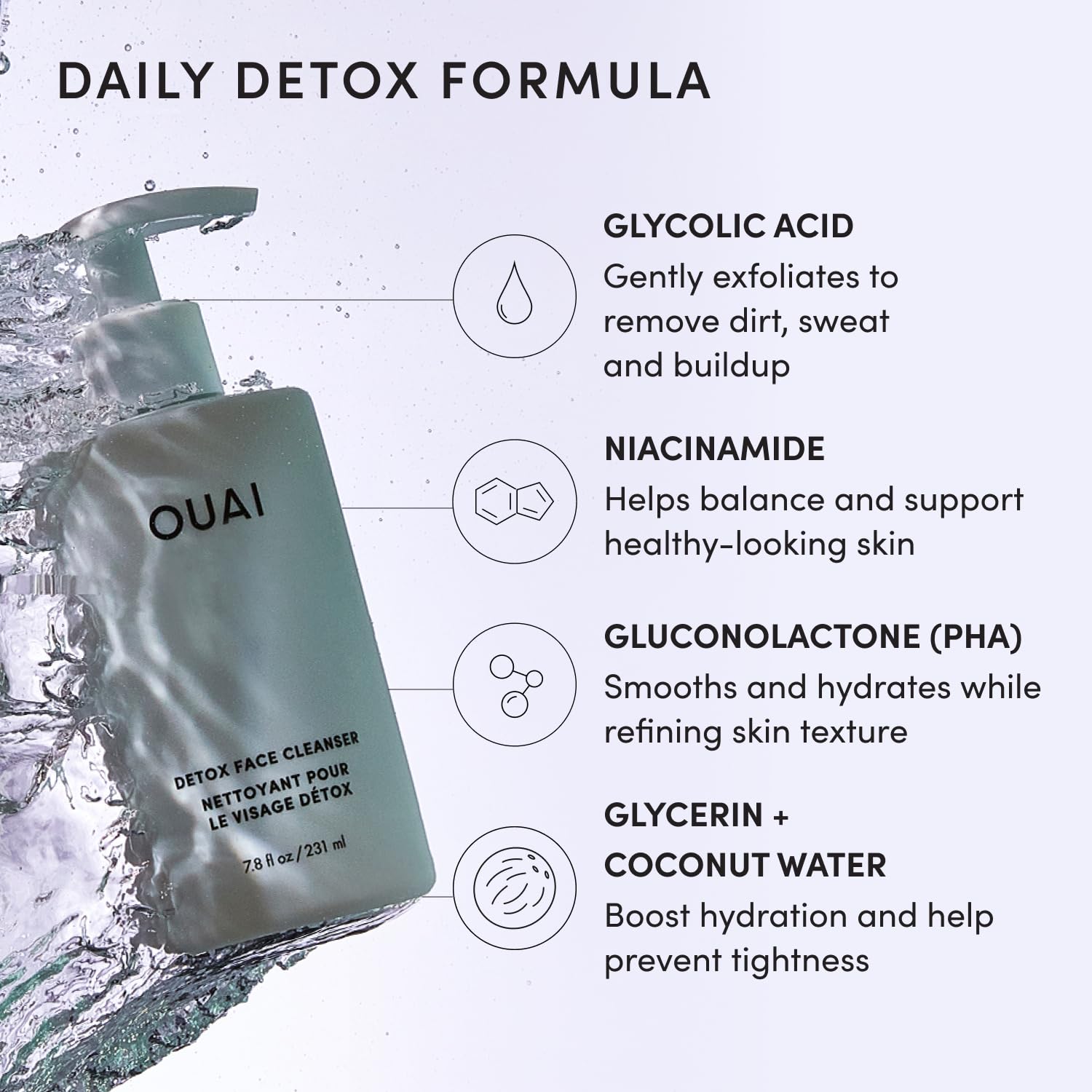 OUAI Detox Facial Cleanser - OUAI Official Imagery - 6