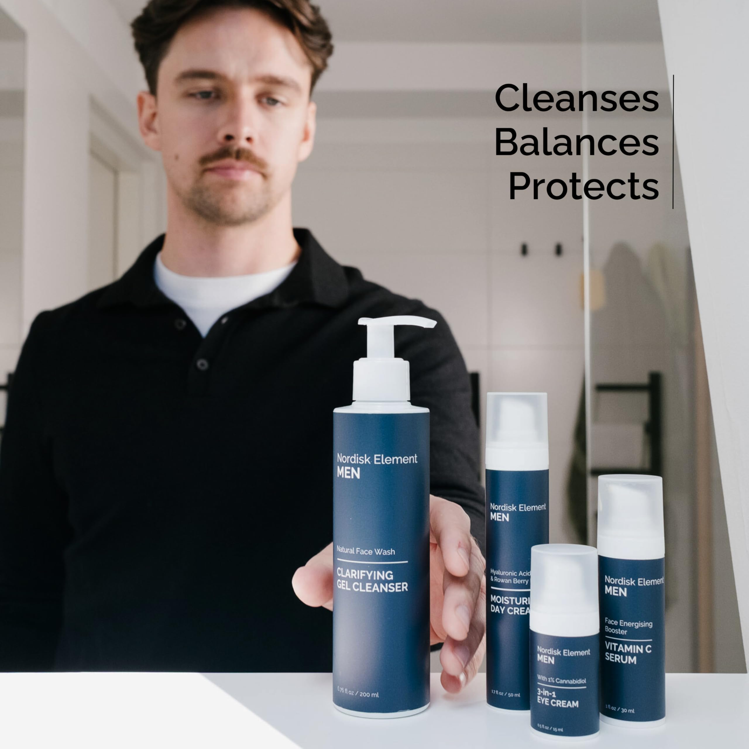 Men’s Face Wash – Clarifying Gel Cleanser with Plum Extract - Nordisk Element
