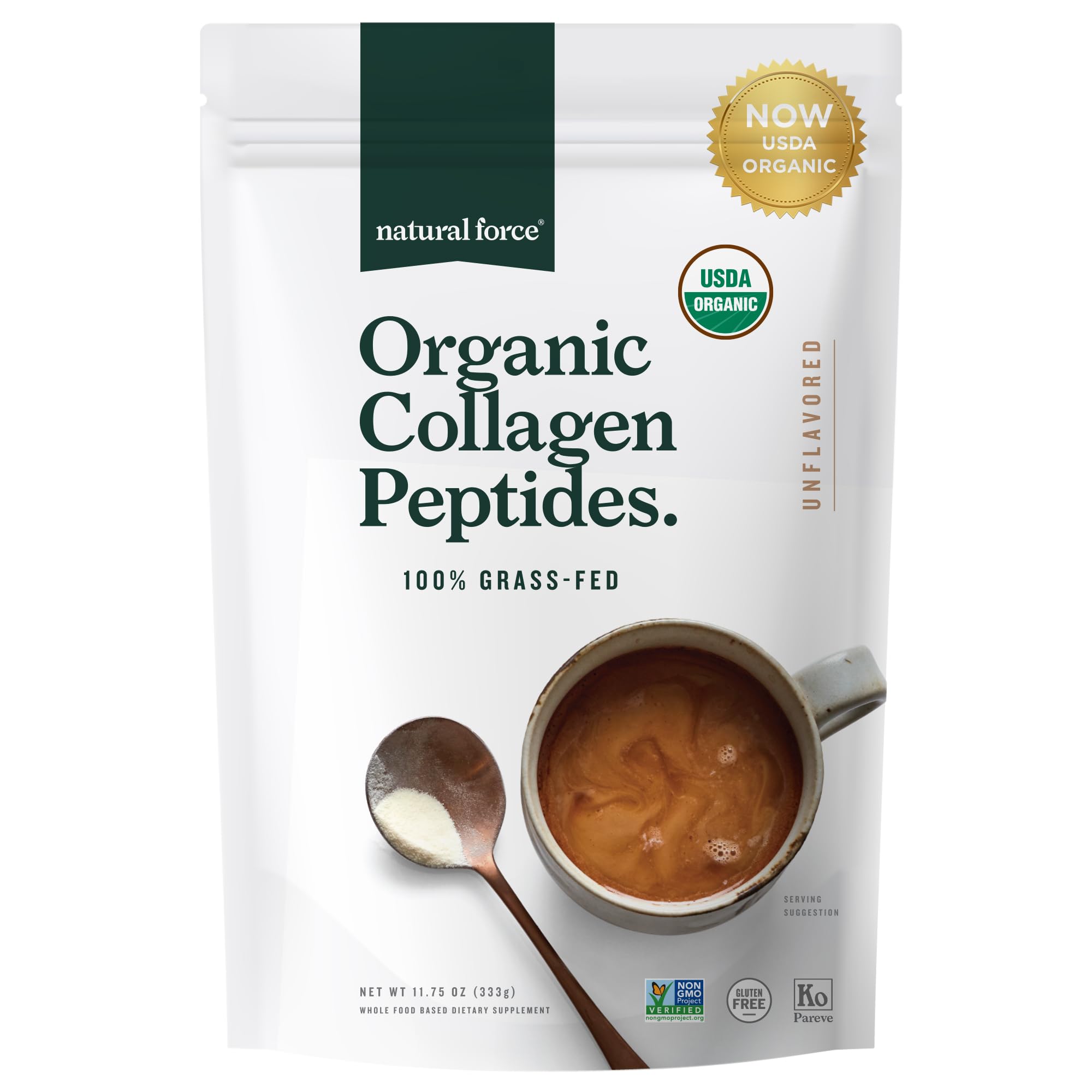 Natural Force Organic Clean Collagen Peptides Powder - Natural Force Official Imagery - 1