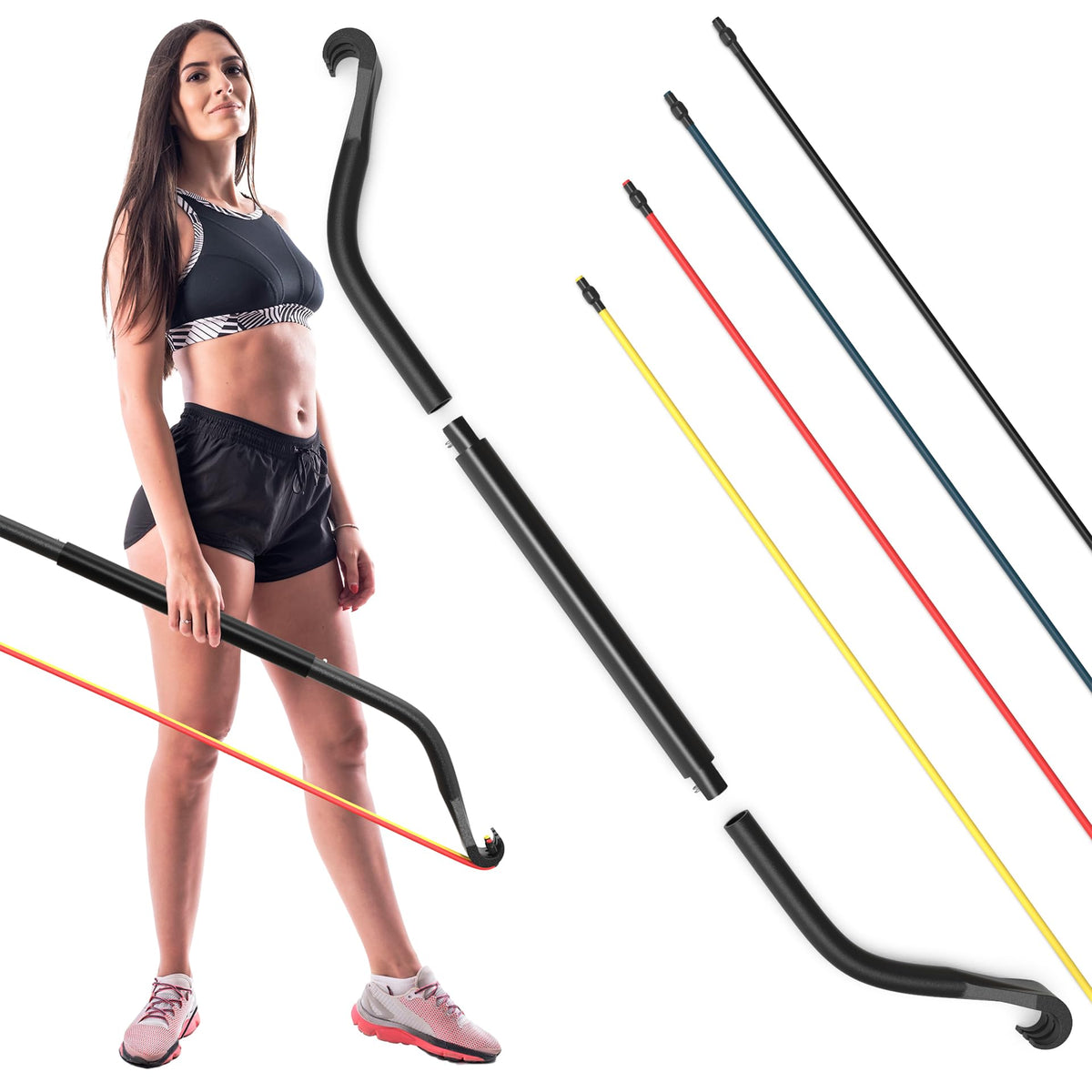 Synergee Resistance Bow Portable Home Gym Bar and Bands - Synergee Official Imagery - 2