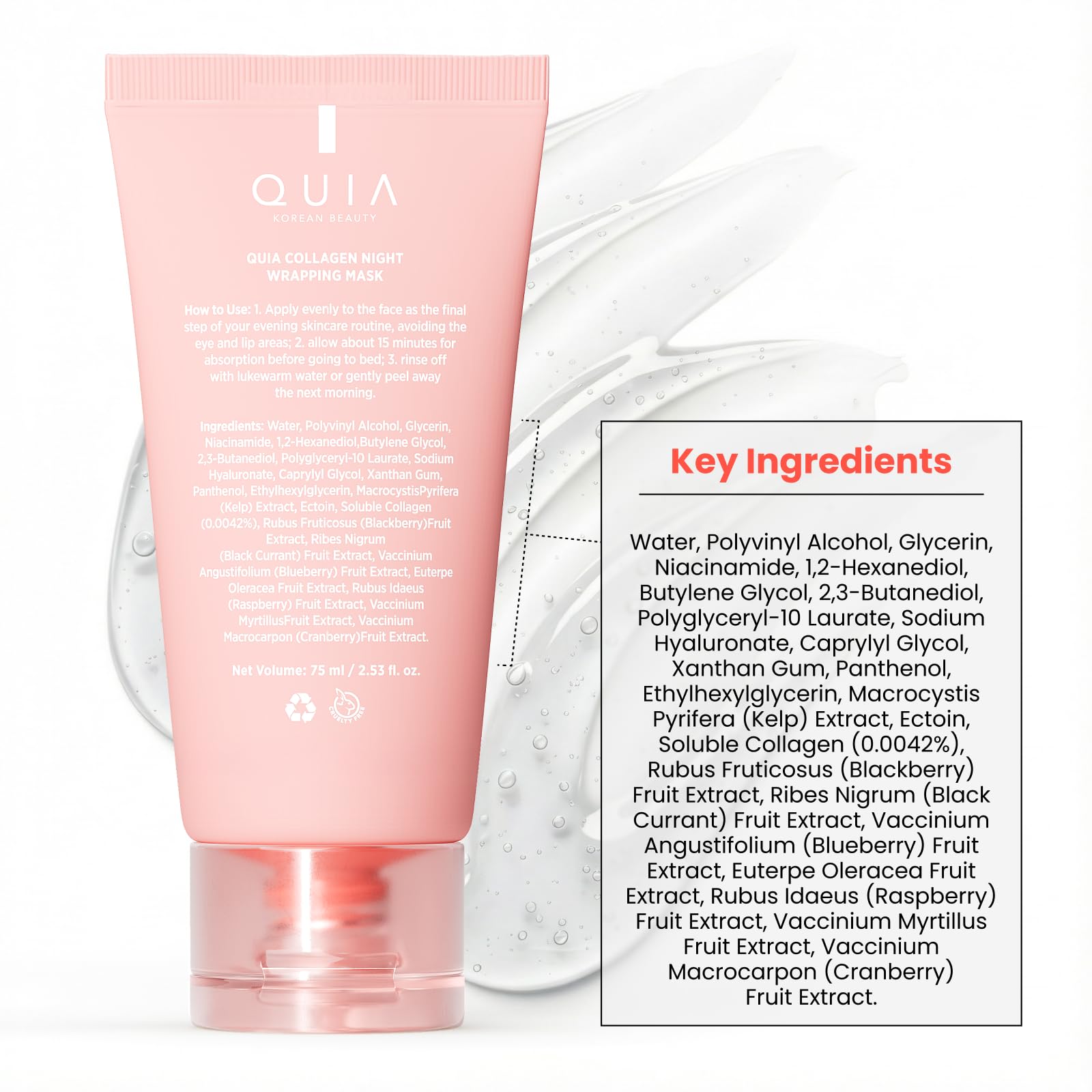 QUIA Collagen Overnight Wrapping Mask - QUIA Beauty