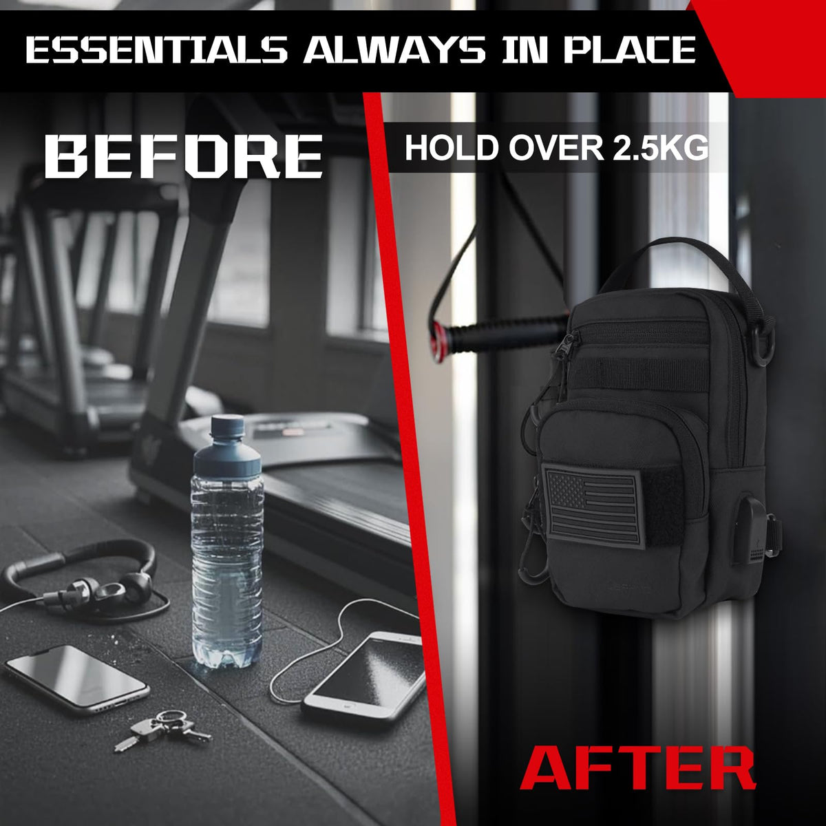 LEPHYON Magnetic Gym Bag and Magnetic Phone Holder for Gym - LEPHYON Official Imagery - 4