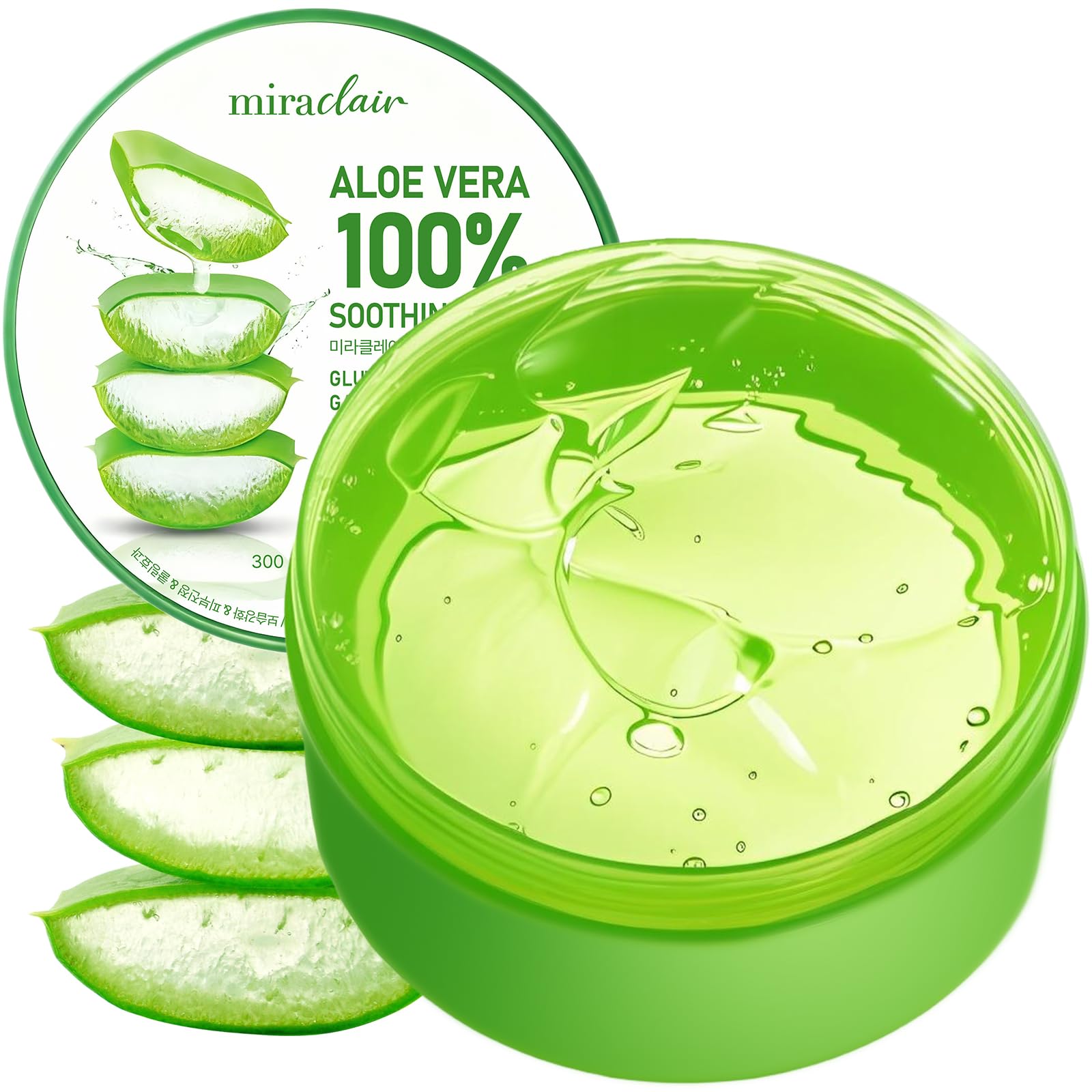 MIRACLAIR Pure Aloe Vera Gel Face, Skin & Hair 10.1 oz