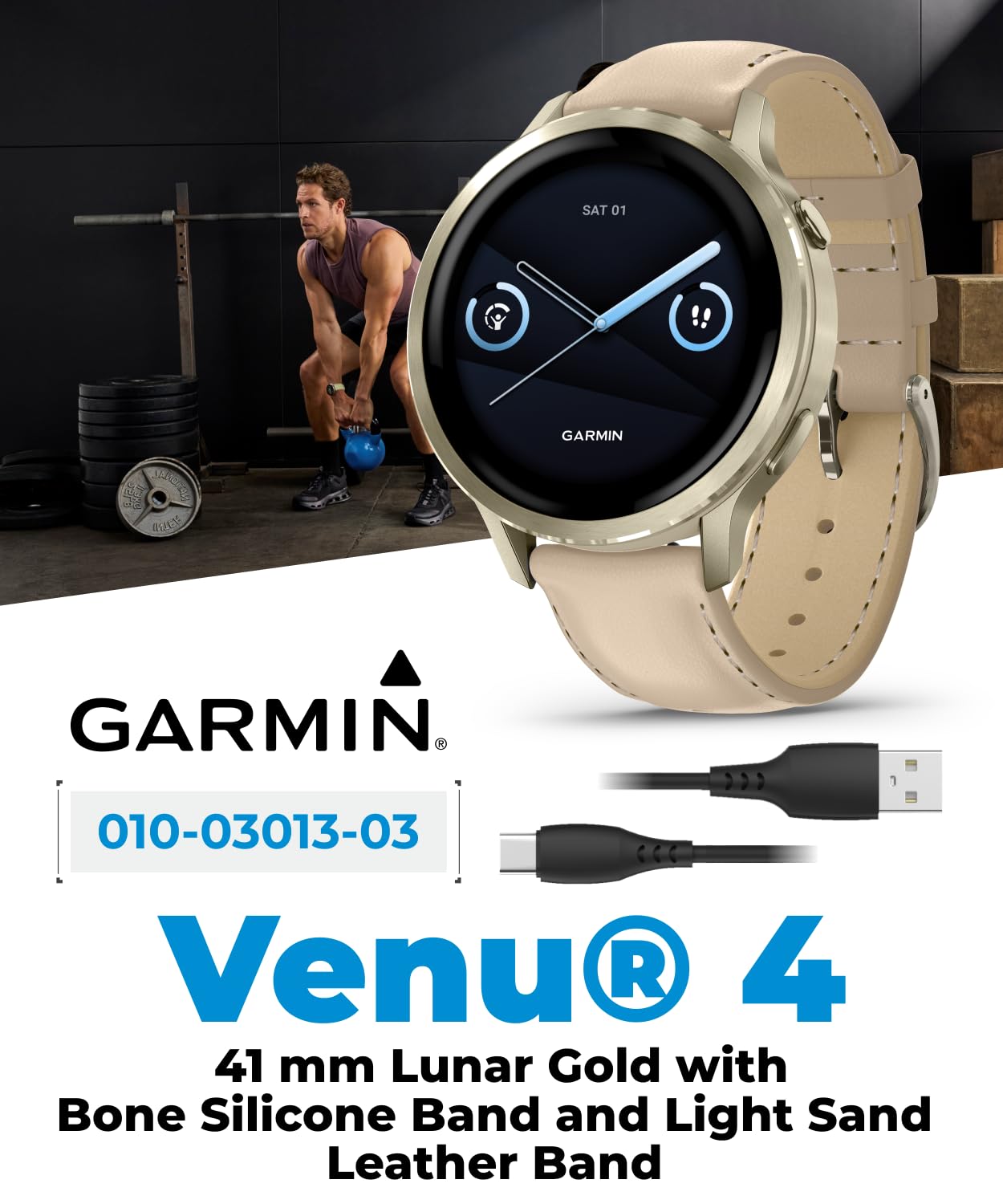 Garmin Venu 4 41mm AMOLED Advanced Health & Fitness GPS Smartwatch, Co - View 2