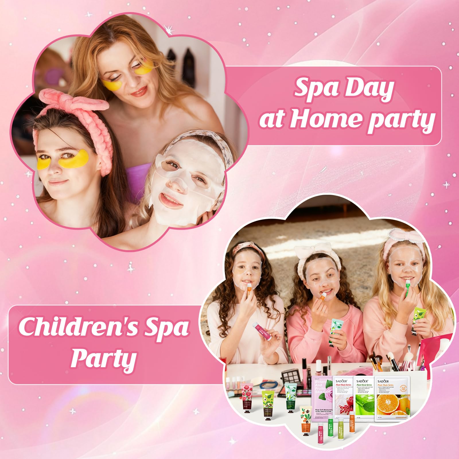 128 PCS Spa Party Supplies for Women, Spa Kit Include Lip - Yopela
