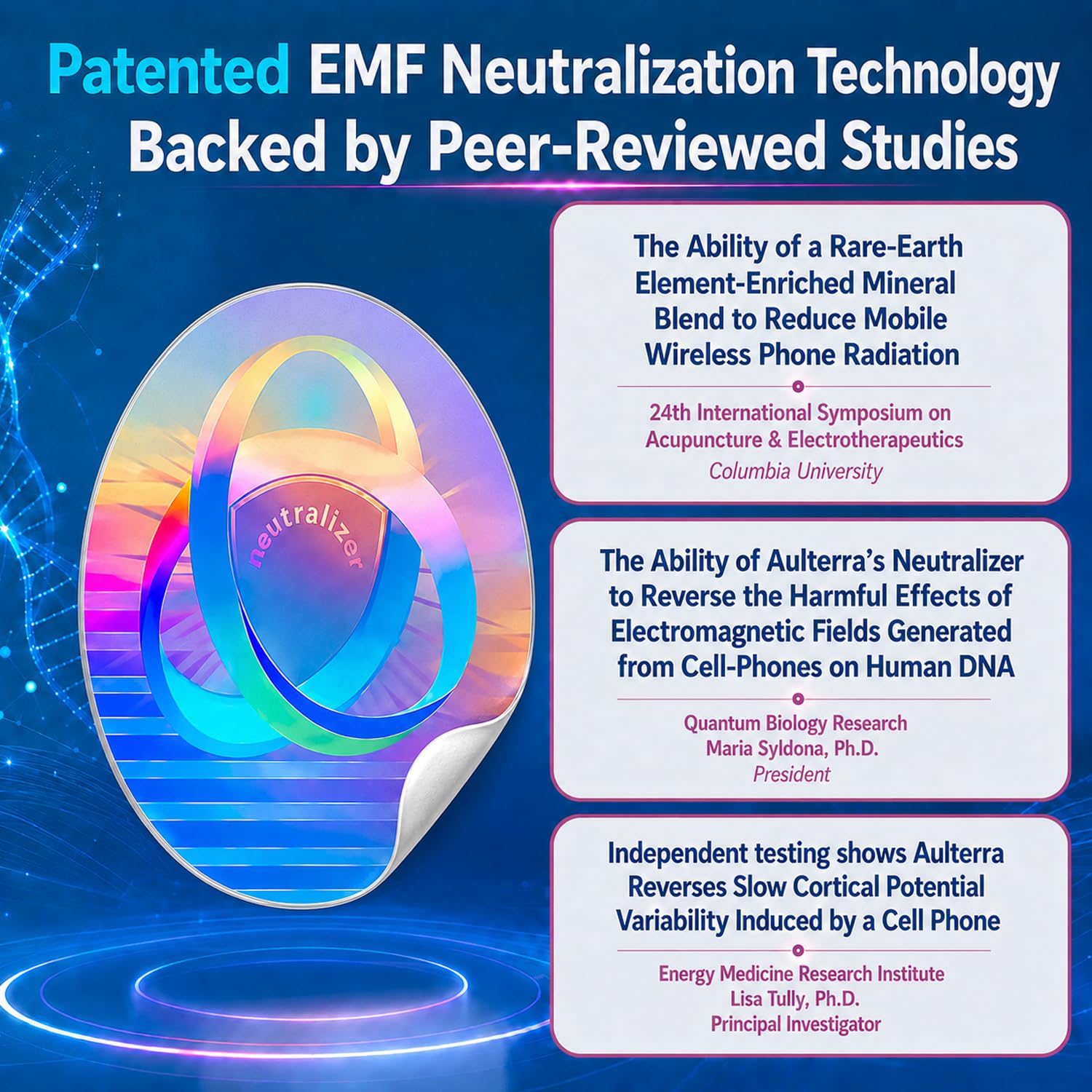 Aulterra EMF Neutralizer Sticker for Cell Phones, Laptops and Mobile Devices to Neutralize Harmful Effects Including 5G