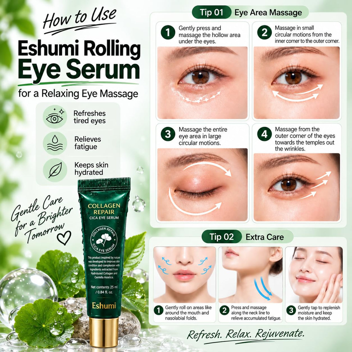 Collagen Repair Rolling Cica Eye Serum - ESHUMİ Official Imagery - 7