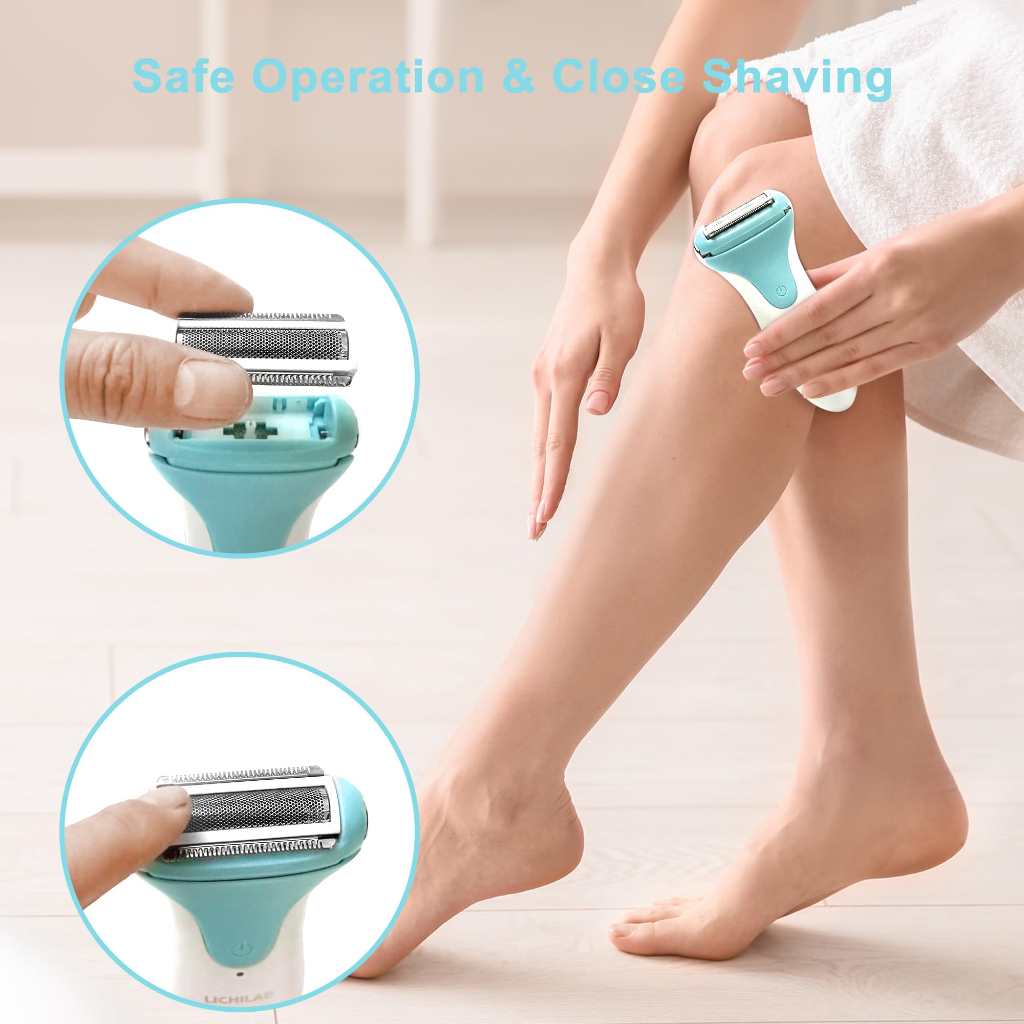 Lichilab Painless Women's Electric Razor & Bikini Trimmer - Waterproof - View 6