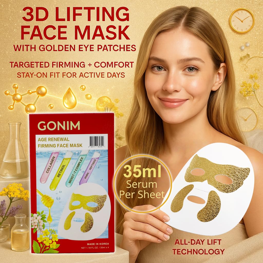 Korean Firming Face Mask, Anti Aging Mask with Integrated Eye - GONIM