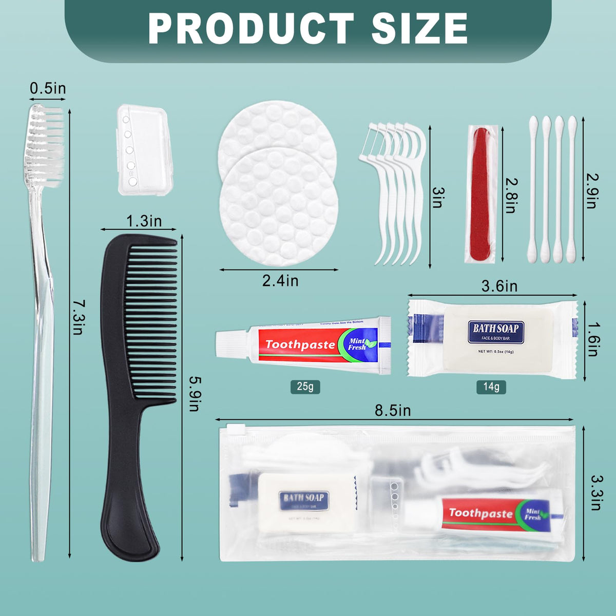 100 Sets Personal Hygiene Kit Bulk Disposable Toothbrushes - HQSLsund Official Imagery - 4
