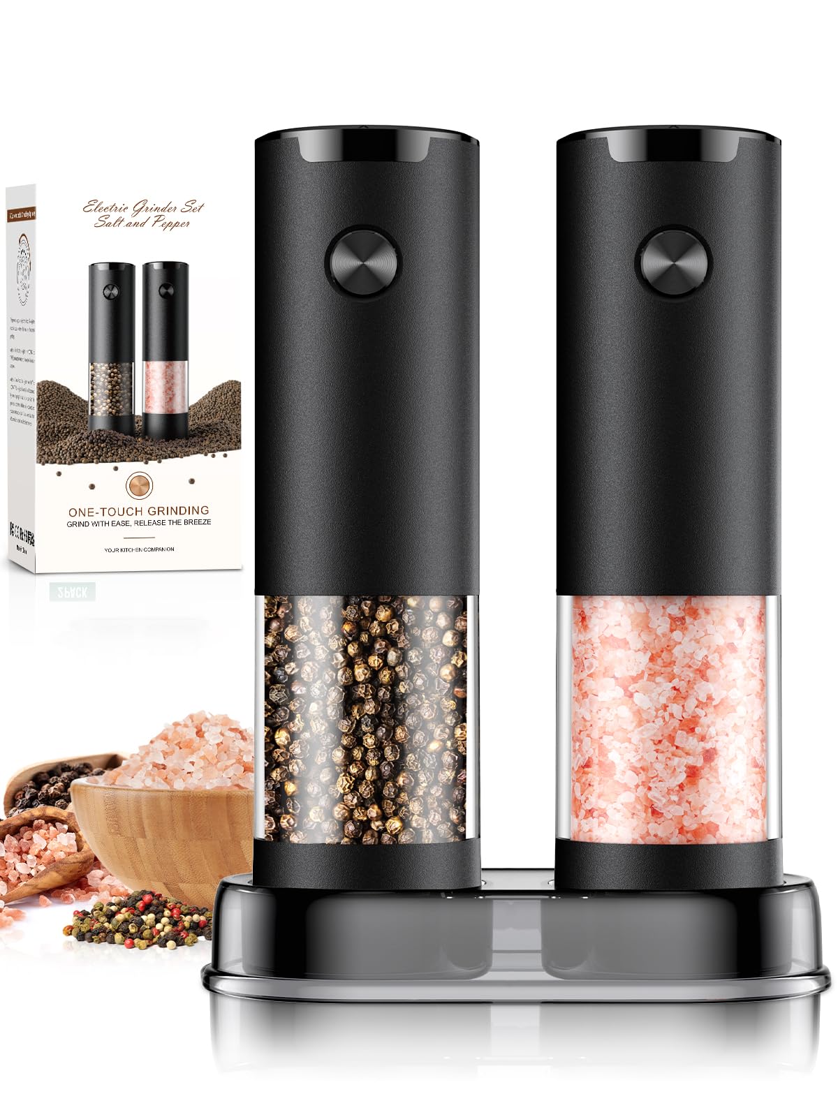 ioion Electric Salt and Pepper Grinder Set Automatic Battery Pepp - ioion Official Product View 1