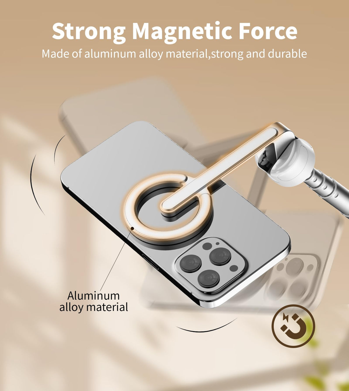 TONEOF 68 Magnetic Aluminum Phone Tripod Selfie Stick for - TONEOF Official Imagery - 4