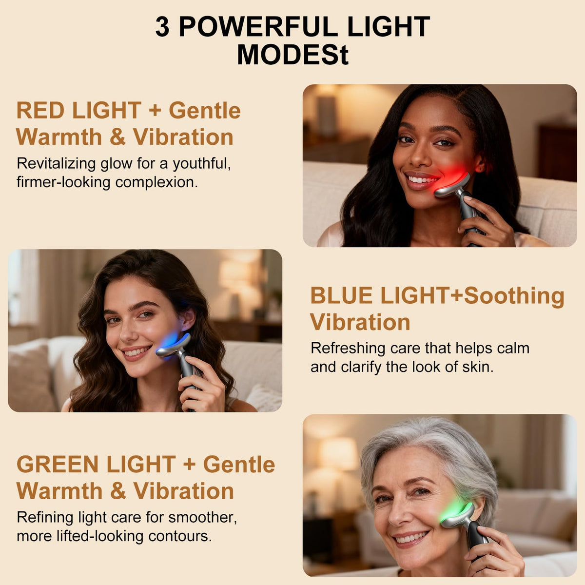 Red Light for Face and Neck 7 in 1 Face Massager Tool 3 - NeatLt Official Imagery - 7