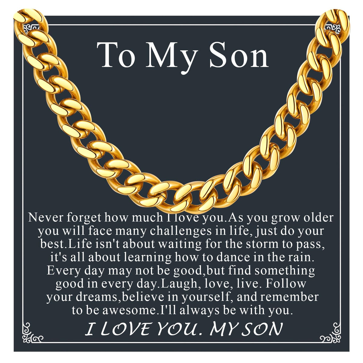 Supcare Stainless Steel Cuban Link Chain for Men Anniversary - Supcare Official Imagery - 1