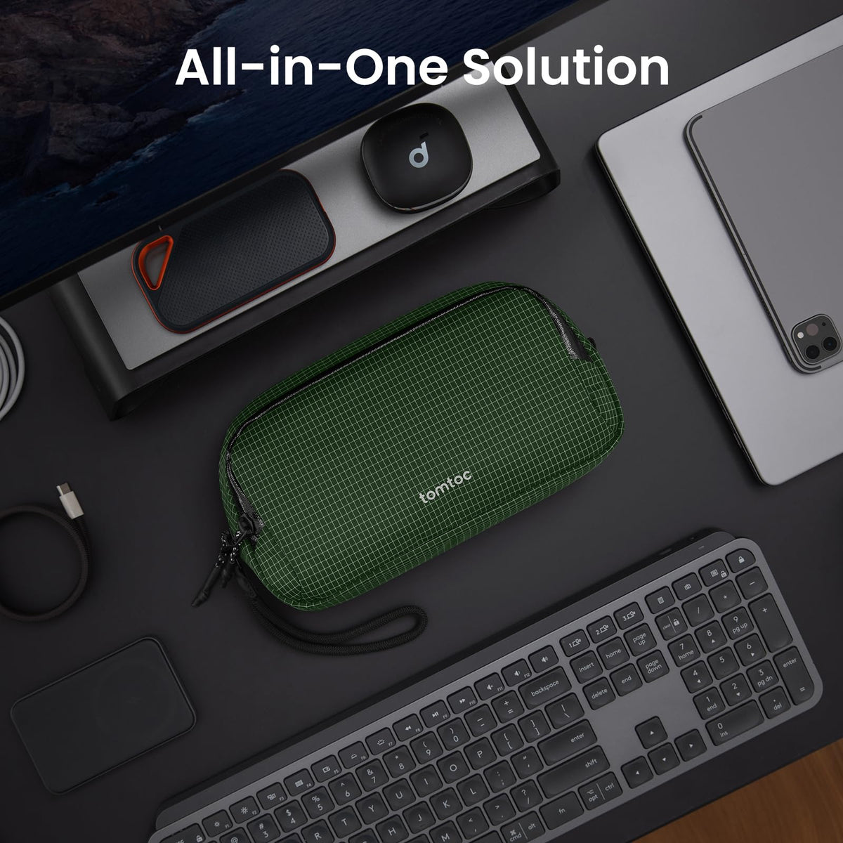 tomtoc Electronic Organizer Travel Case Performance Dual - tomtoc Official Imagery - 4