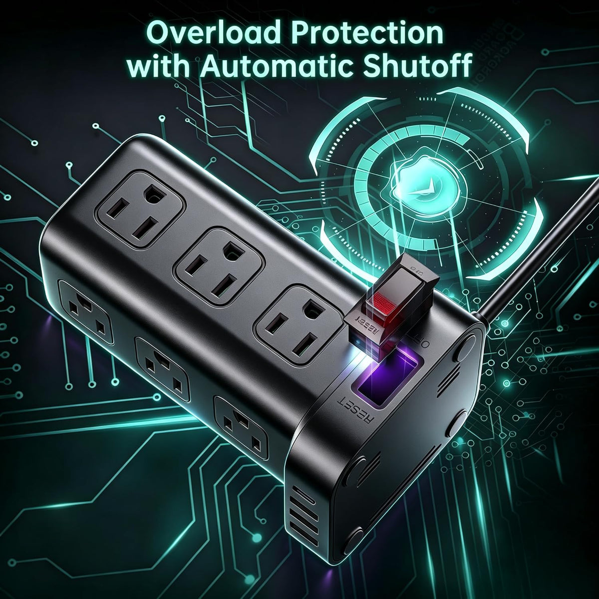 Power Strip 6 5 FT Cord Power Strip Tower with 4 USB Ports - SMALLRT Official Imagery - 8