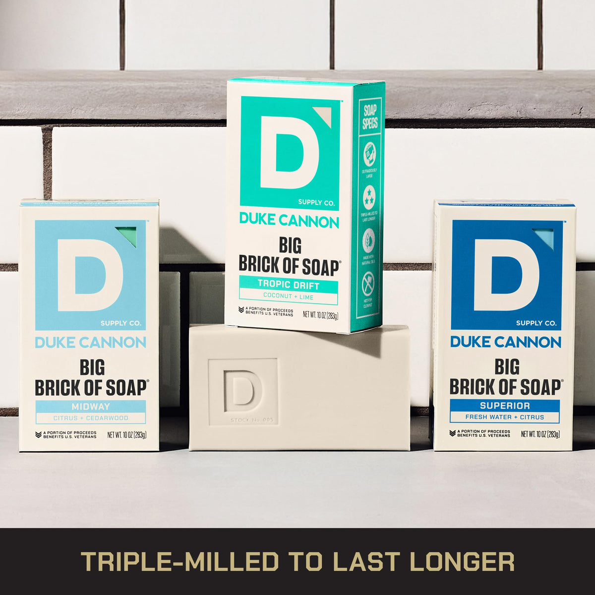 Duke Cannon Big Brick of Soap for Men 3 Pack Midway Superior - Duke Cannon Supply Co. Official Imagery - 6
