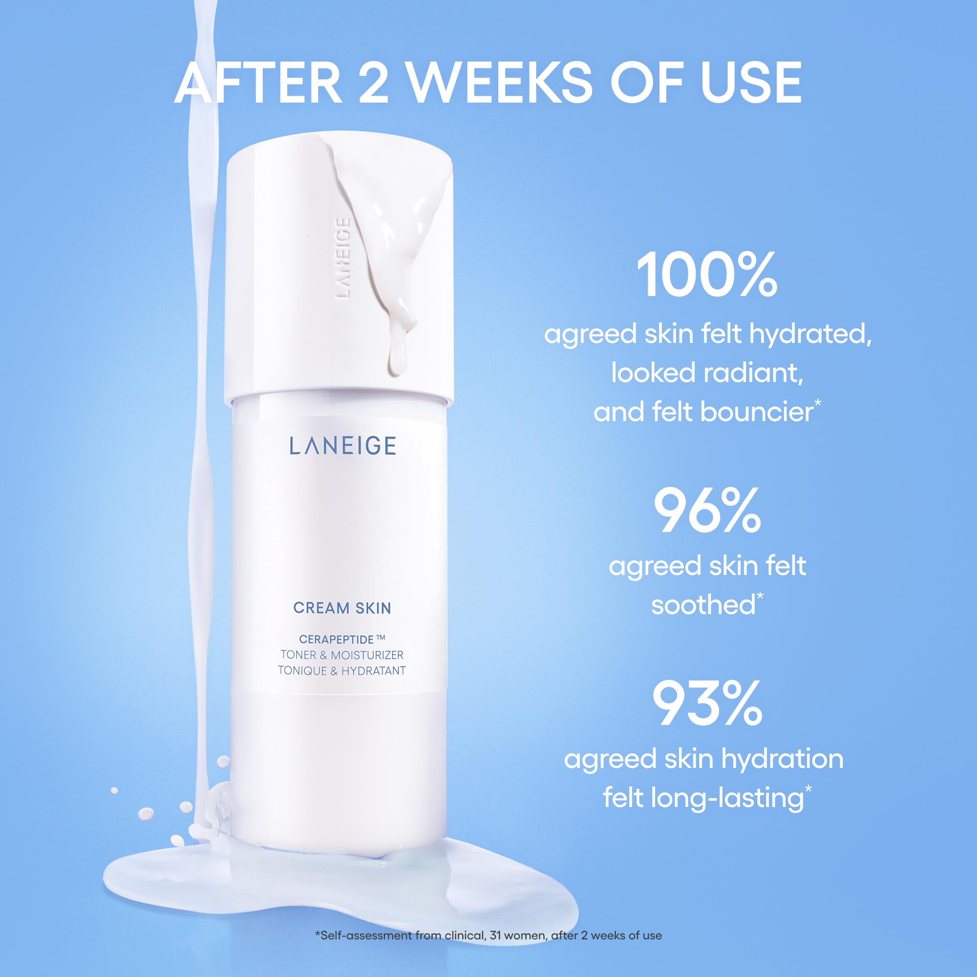 Elefair Tech LANEIGE Cream Skin Toner & Moisturizer - Lightweight Refillable - Elefair Tech Official Product View 7