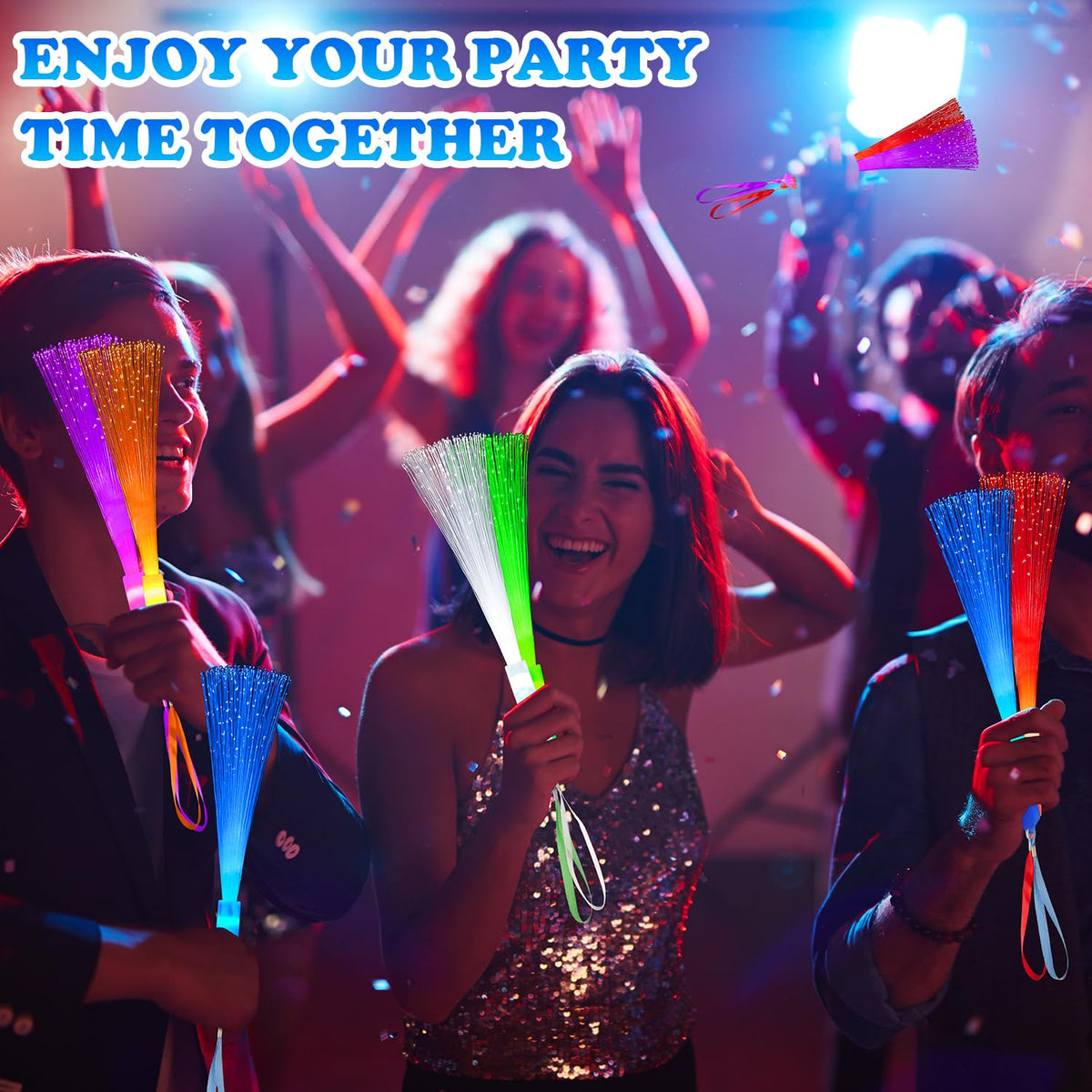 Halloween Glow Fiber Optic Lights Bulk 24 Pcs Light Up Party - Wondrus Official Imagery - 5