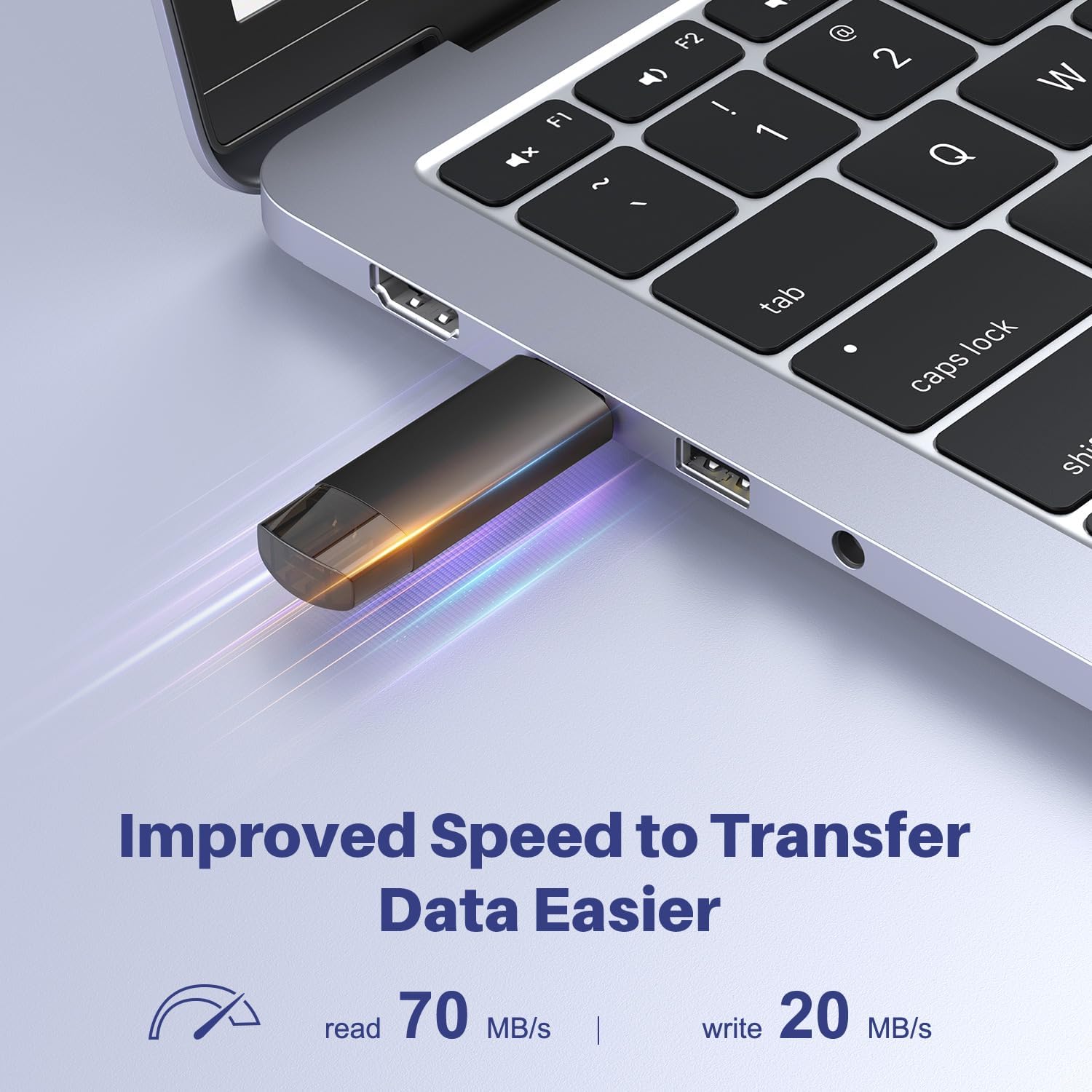 JOIOT 128GB USB-C and USB 3.0 flash drive with dual Type-C and USB A ports for portable data storage.