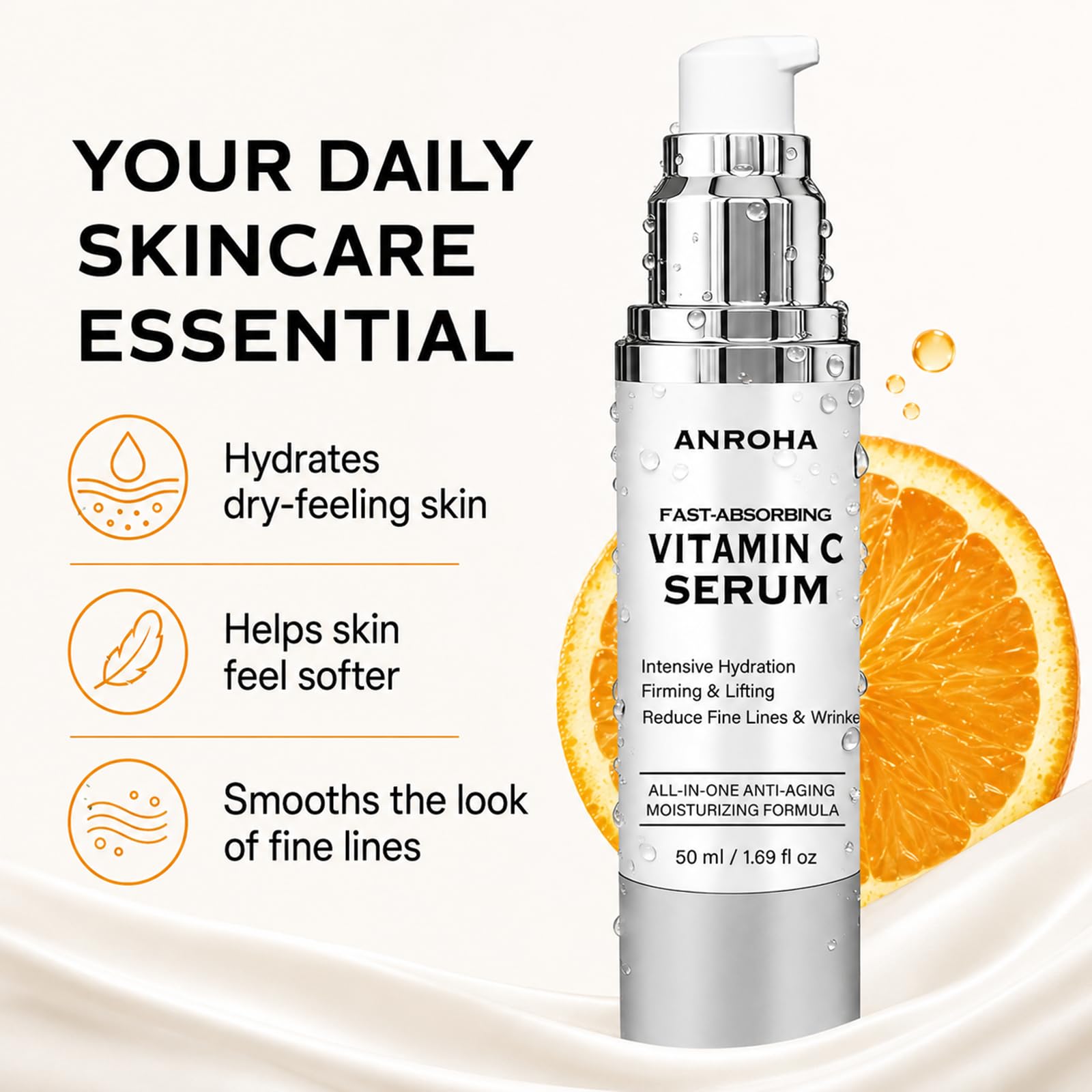 Super Vitamin C Face Serum for Women Over 70 Mature Skin - Anroha Official Imagery - 4