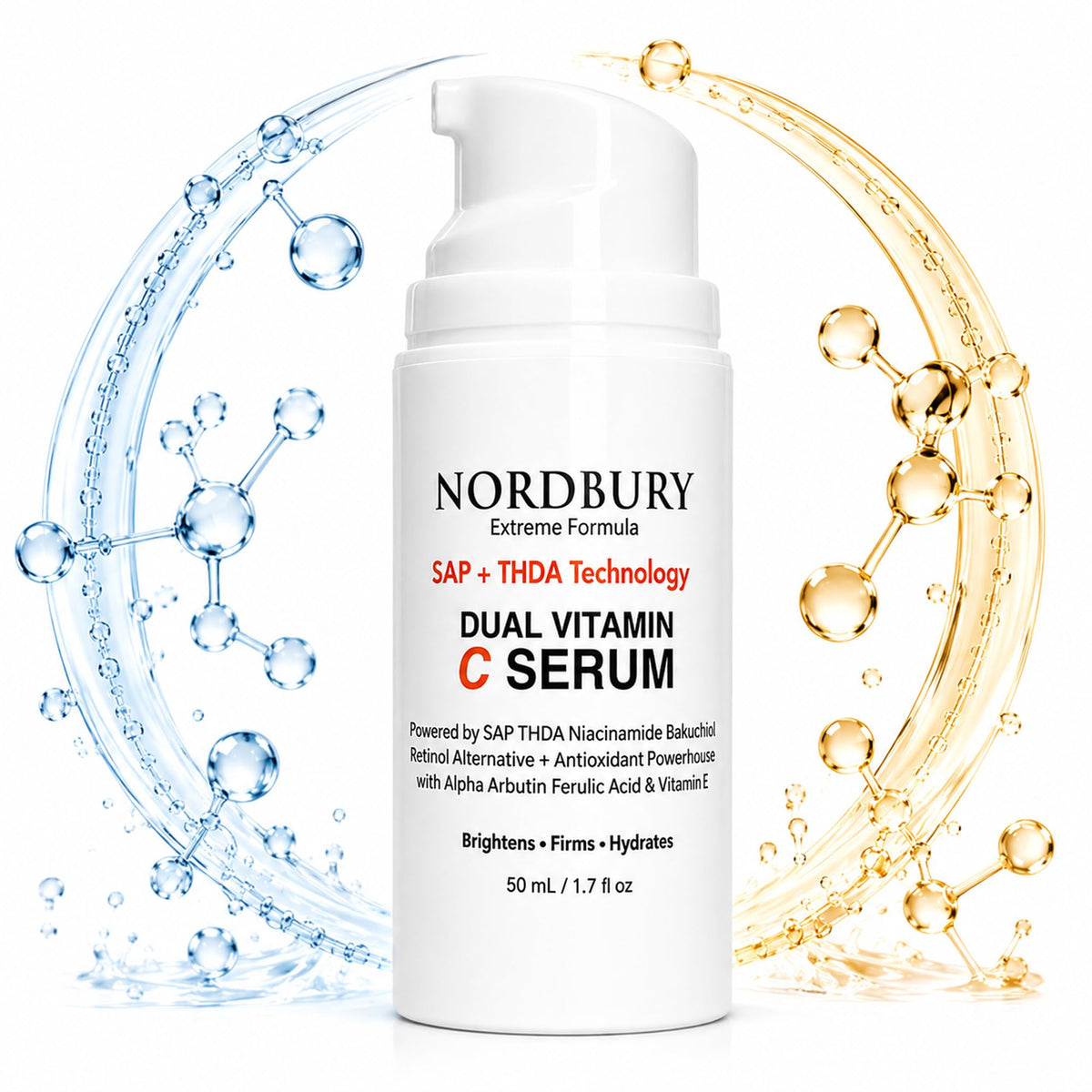 Dual Vitamin C Serum for face Dark Spots Uneven Skin Tone 1 - NORDBURY Official Imagery - 2