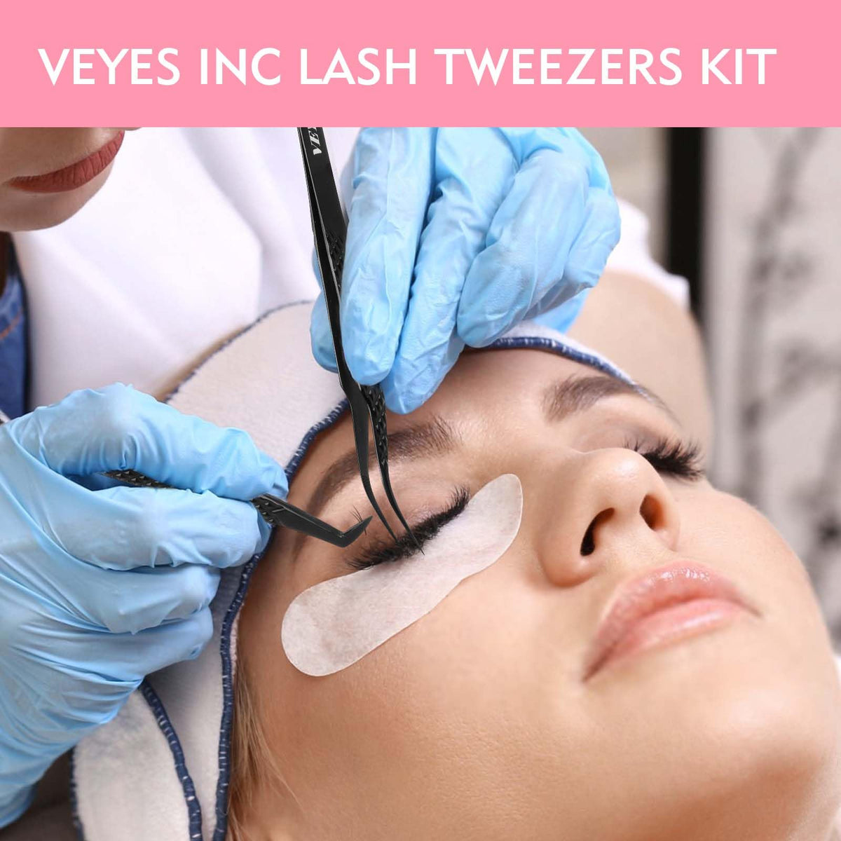 VEYES INC Lash Tweezers for Eyelash Extensions Fiber Tip - VEYES INC Official Imagery - 6