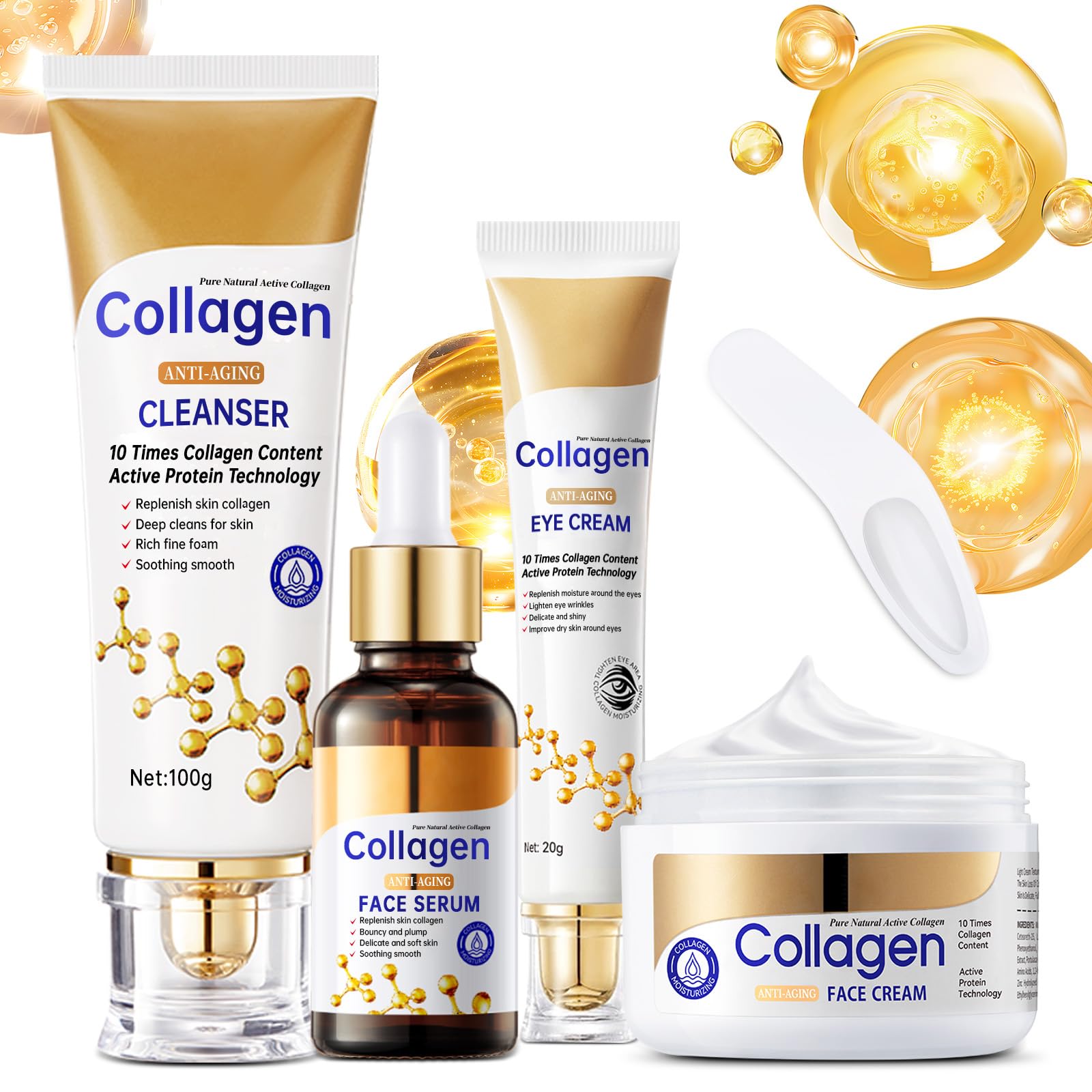 Collagen Skin Care Set, Anti Aging Skincare Set for Reduce - Product Imagery