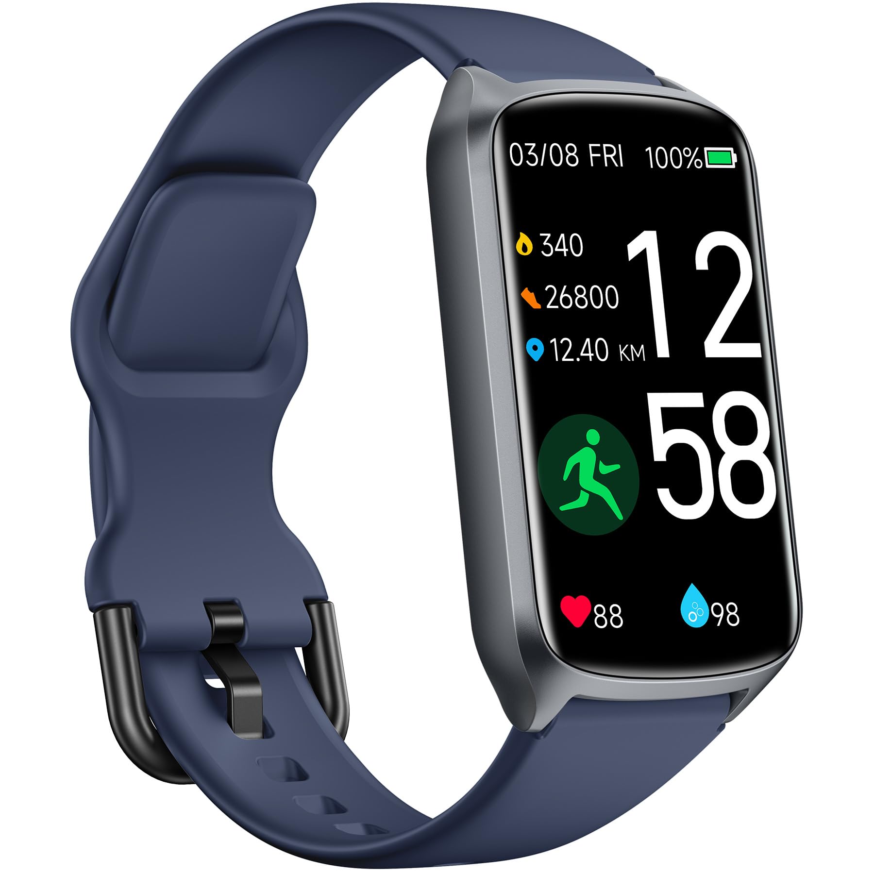 Amzhero Health Fitness Tracker with 24/7 Heart Rate, Blood Oxygen, Blo - View 10