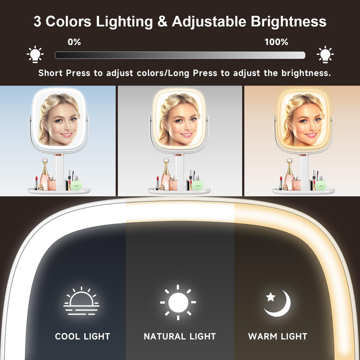 Makeup Mirror with Lights 1X 20X Magnifying Mirror with - Mocado Official Imagery - 5
