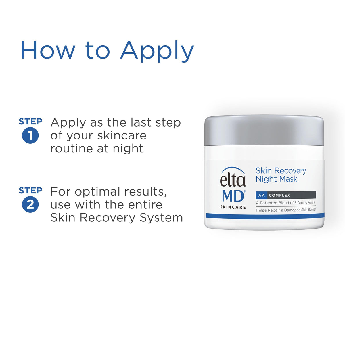 EltaMD Skin Recovery Overnight Face Mask Moisturizing Night - EltaMD Official Imagery - 7