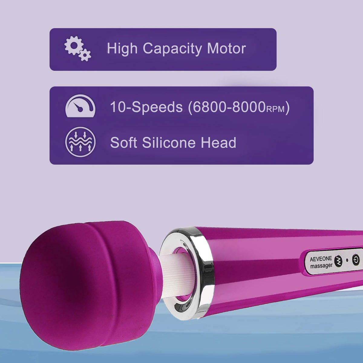 AEVEONE Wired Powerful Handheld Wand Massager Strong - AEVEONE Official Imagery - 4