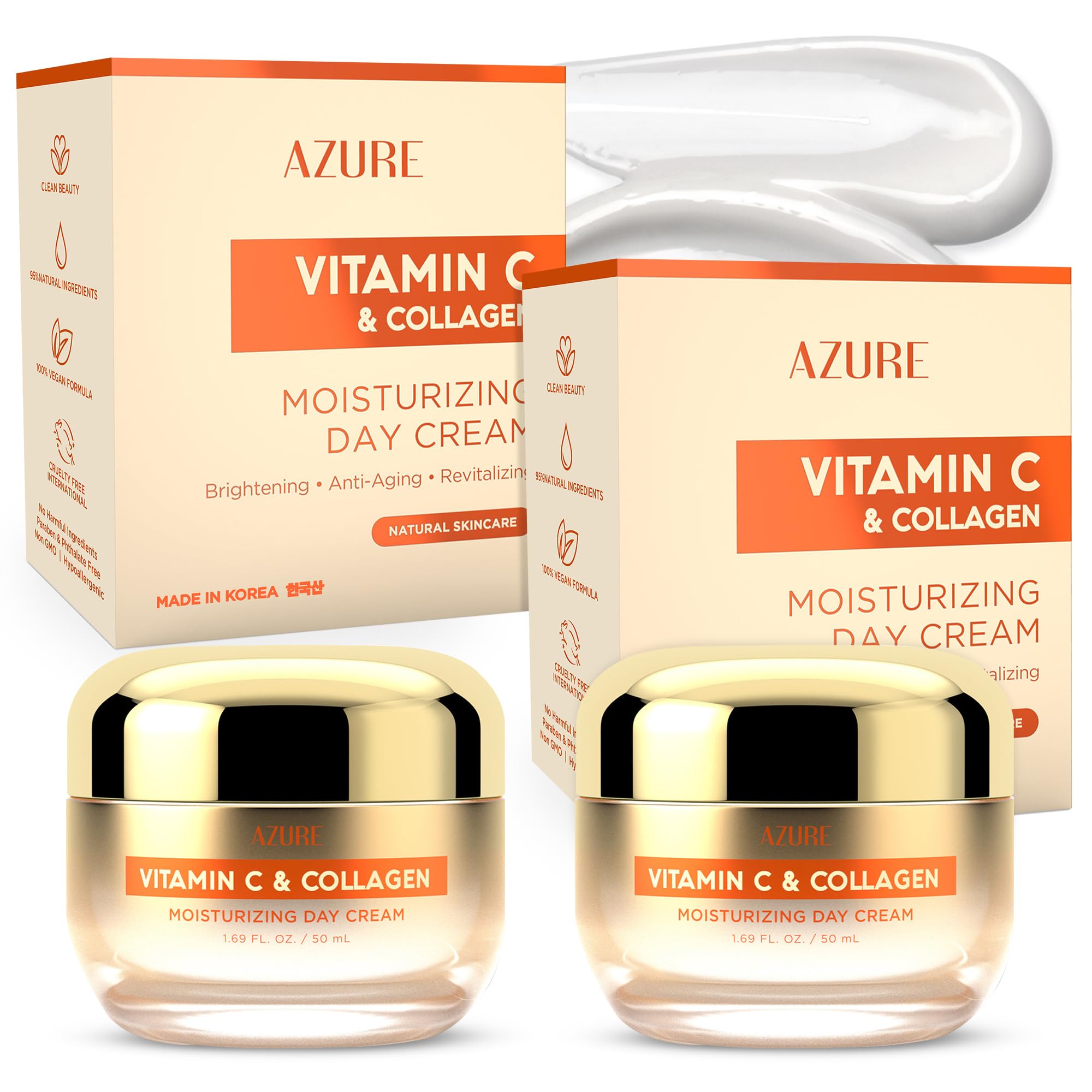 Hyaluronic Acid &amp; Retinol Face Moisturizer, Dermatologist - Azure Cosmetics